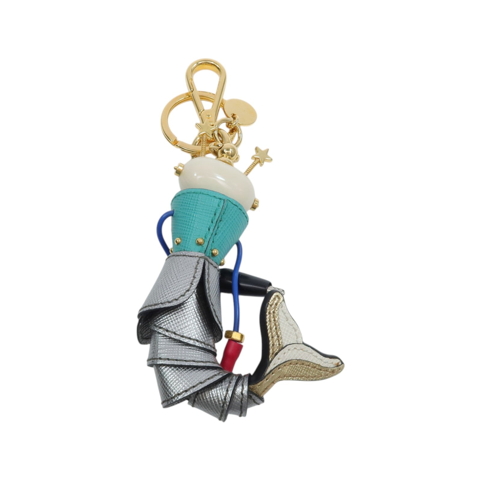 PRADA Saffiano皮革/金屬Resin Ariel The Mermaid Charm掛飾