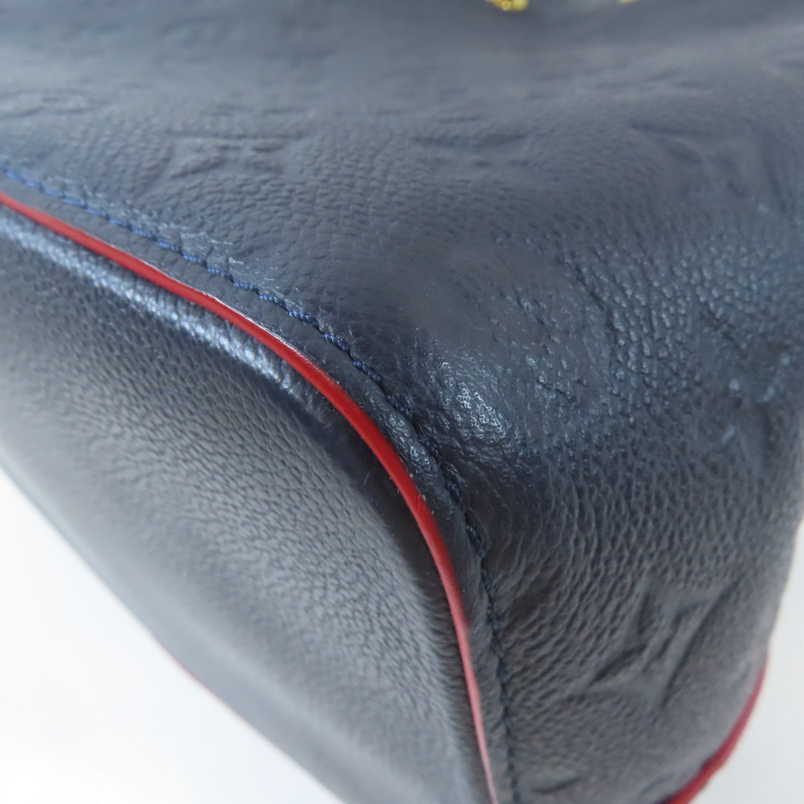 LOUIS VUITTON Monogram Empreinte Neo Noe金扣手挽肩背兩用袋深藍色