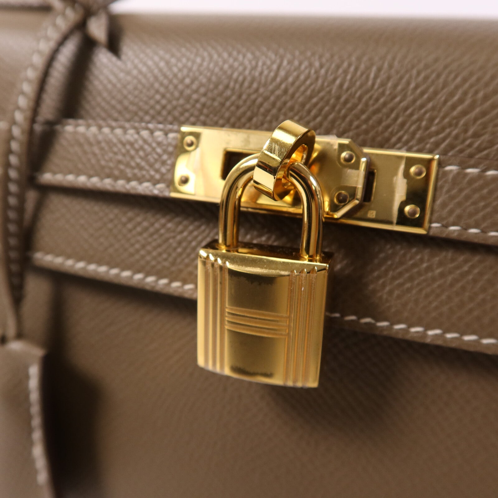 HERMES Epsom皮革Kelly 25金扣手挽肩背兩用袋