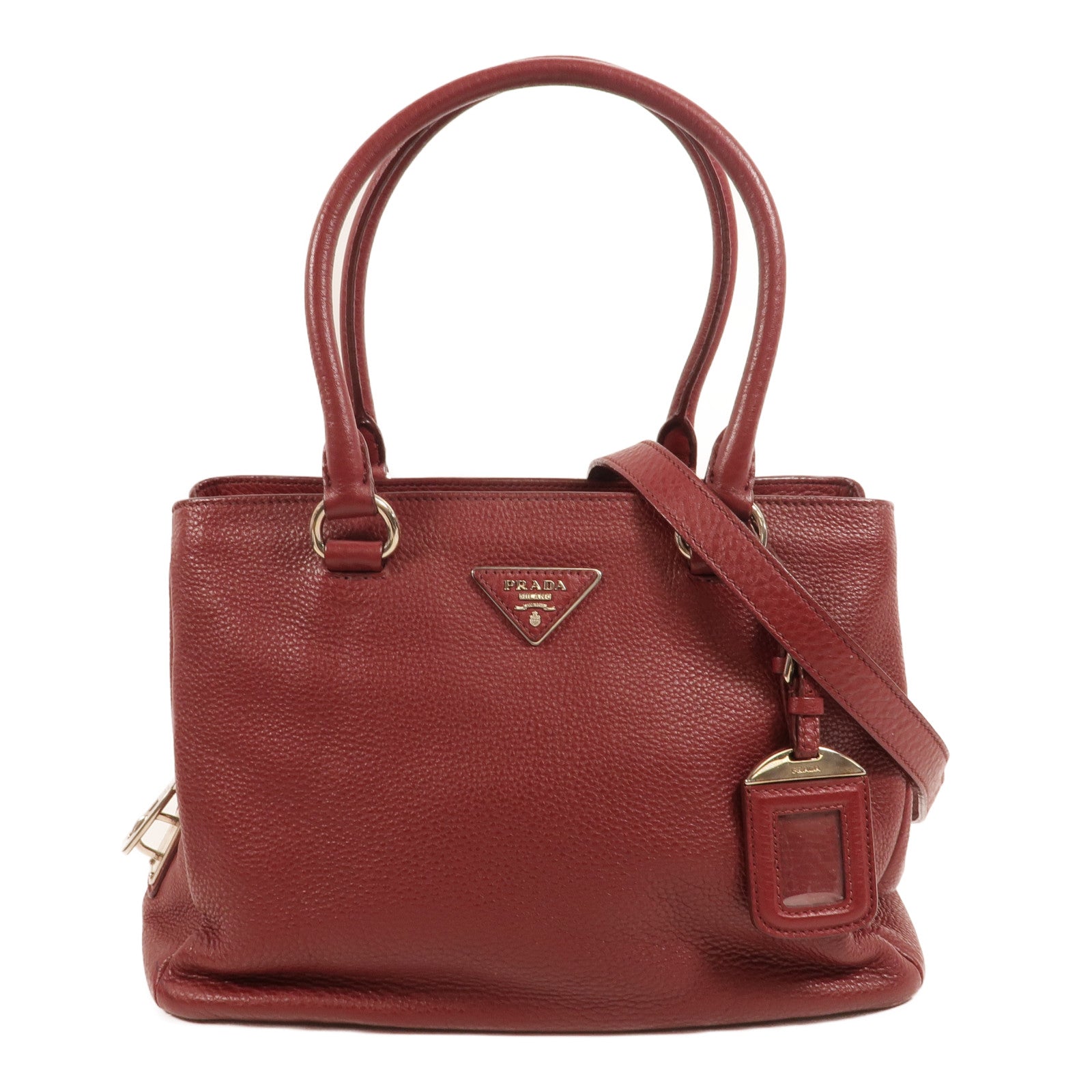 PRADA 牛皮皮革2 Way Shoulder手挽肩背兩用袋