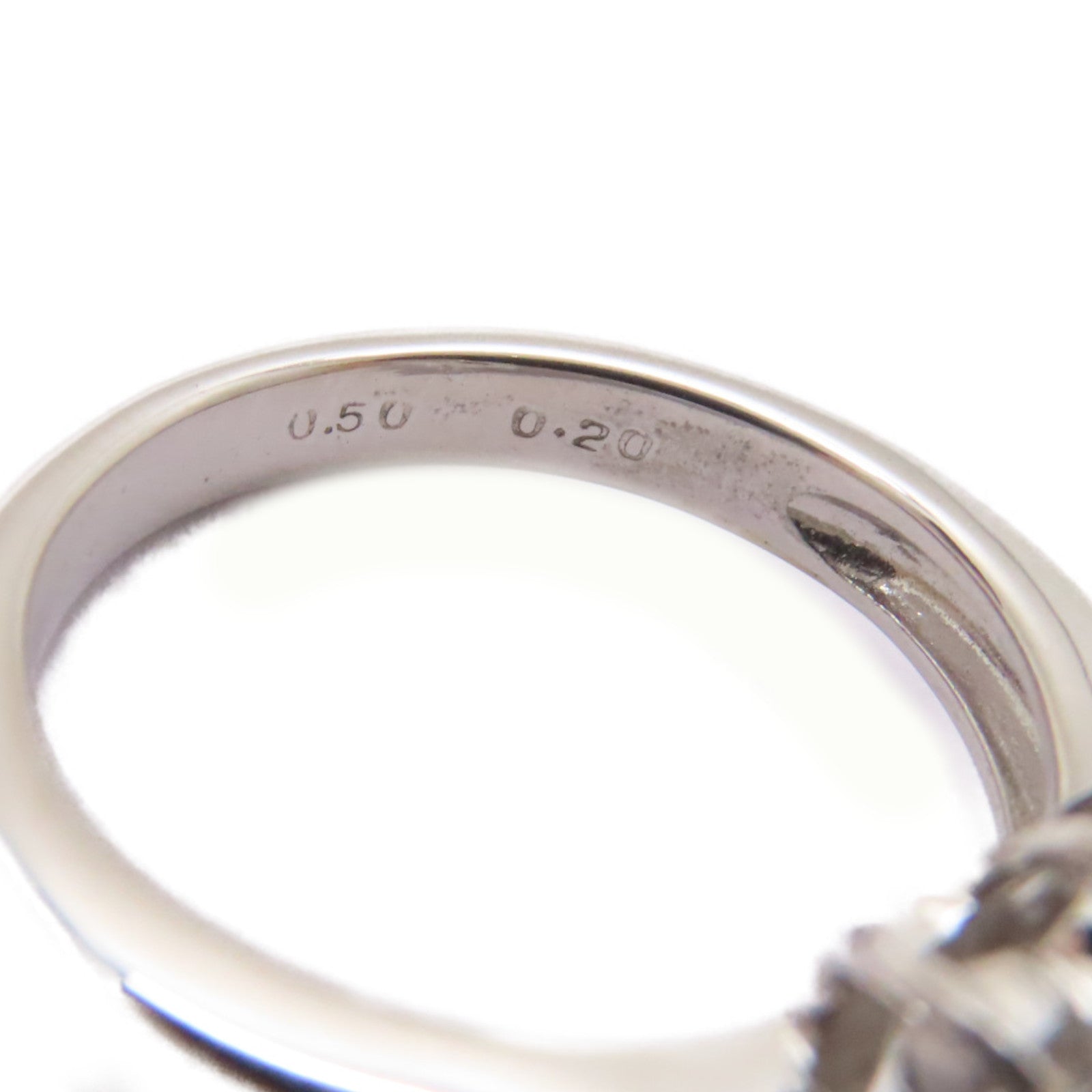 JEWELRY 【激減優惠】18K白金0.5ct鑽石/0.2ct鑽石Diamond Ring戒指US#5.25