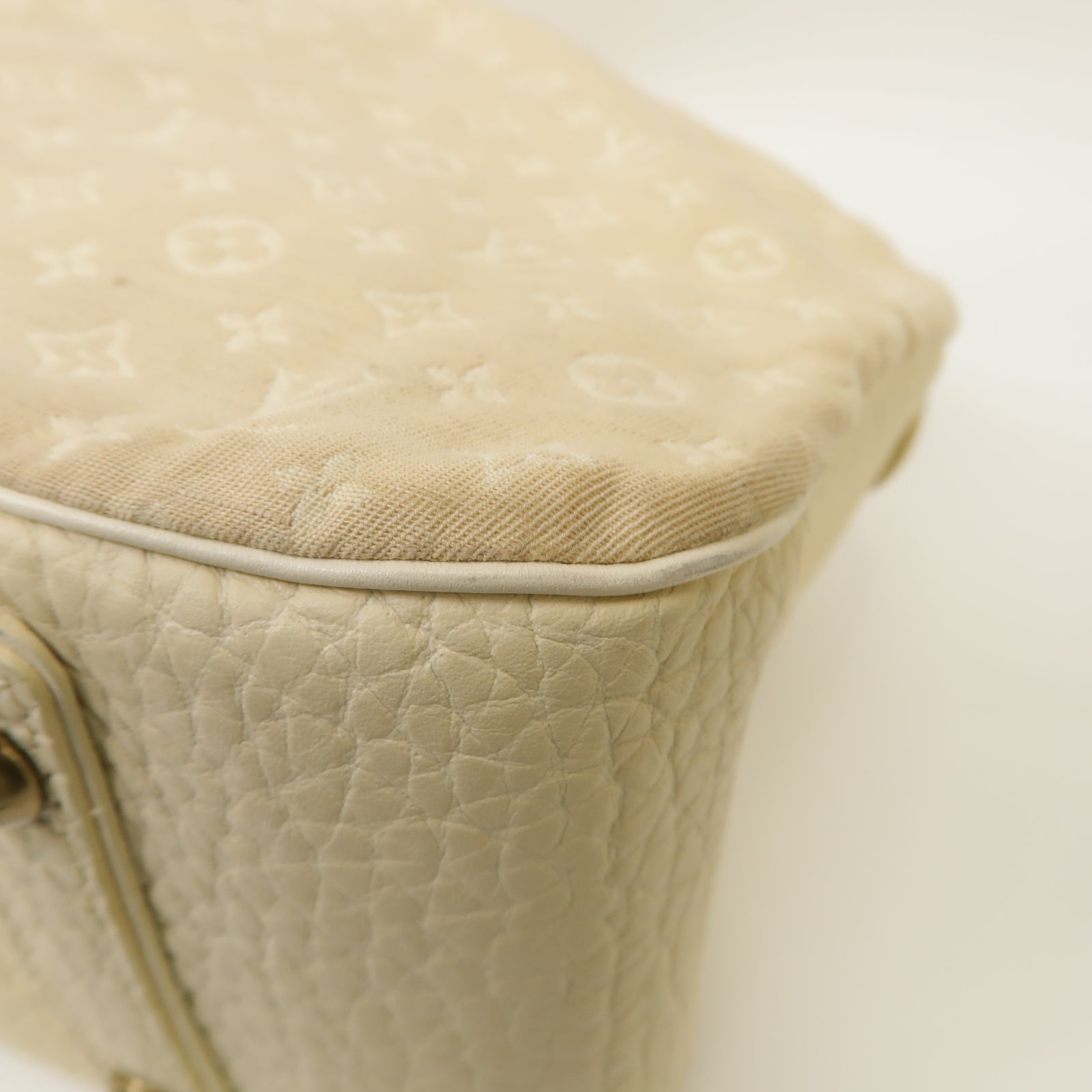 LOUIS VUITTON 【激減優惠】Monogram Mini帆布Trapeze GM金扣手挽袋米色