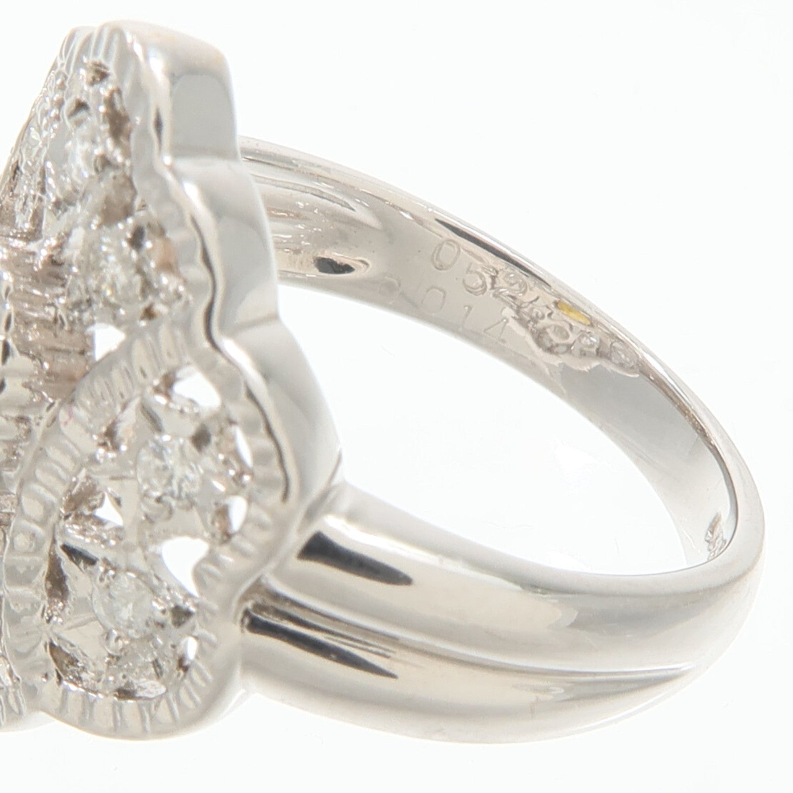 JEWELRY 18K白金/PT900鉑金Yellow Sapphire Diamond黃色藍寶石/鑽石戒指