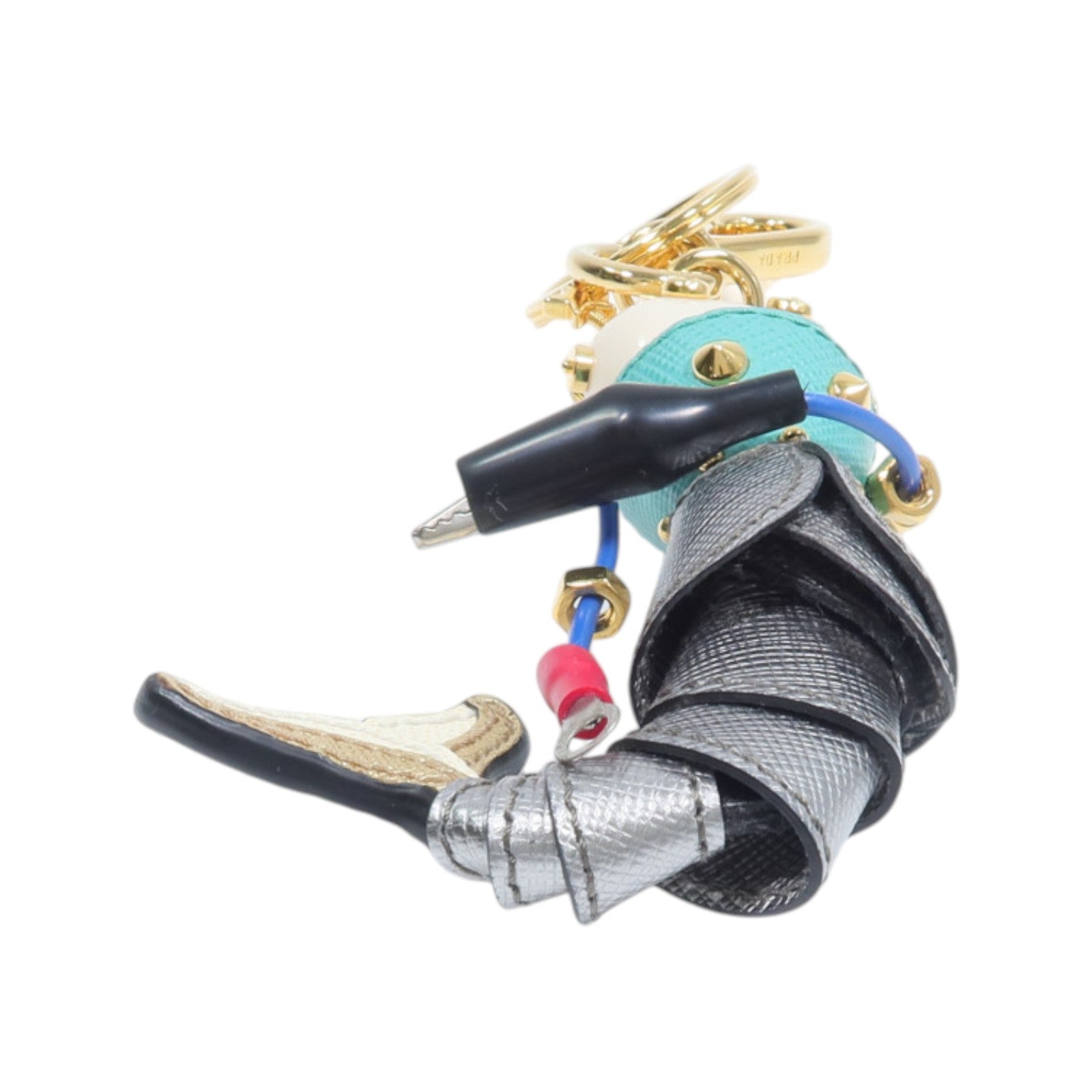 PRADA Saffiano皮革/金屬Resin Ariel The Mermaid Charm掛飾