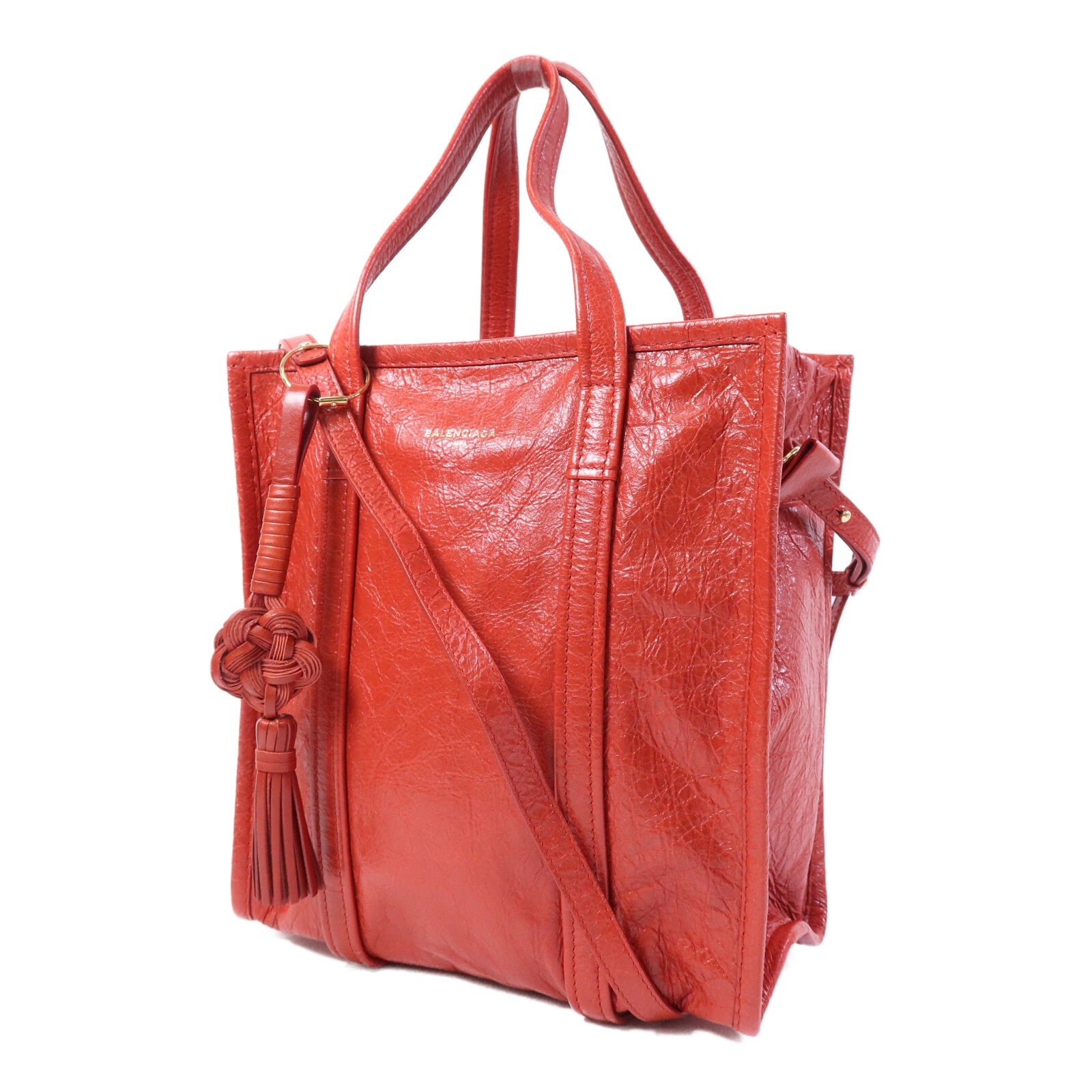 BALENCIAGA 牛皮皮革Bazar金扣手挽肩背兩用袋