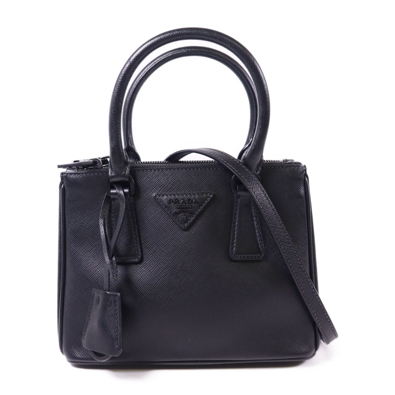 PRADA Saffiano皮革Galleria Nano手挽肩背兩用袋