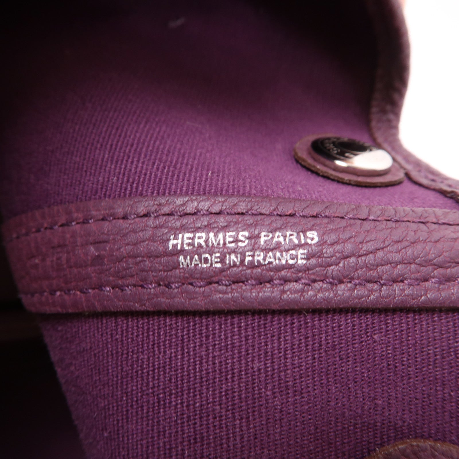 HERMES PHW Garden Party TPM Tote Bag Handbag Canvas Anemone