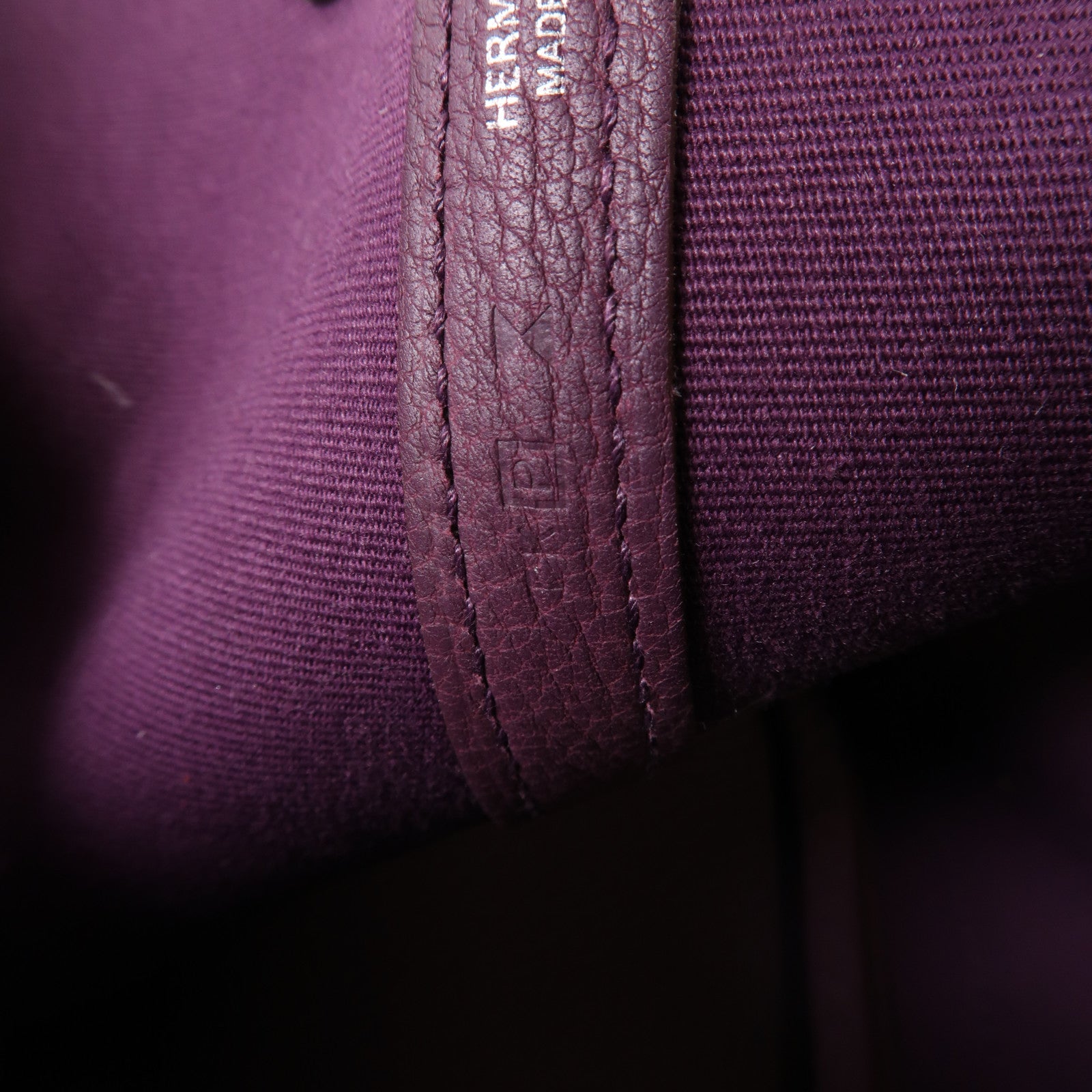 HERMES PHW Garden Party TPM Tote Bag Handbag Canvas Anemone