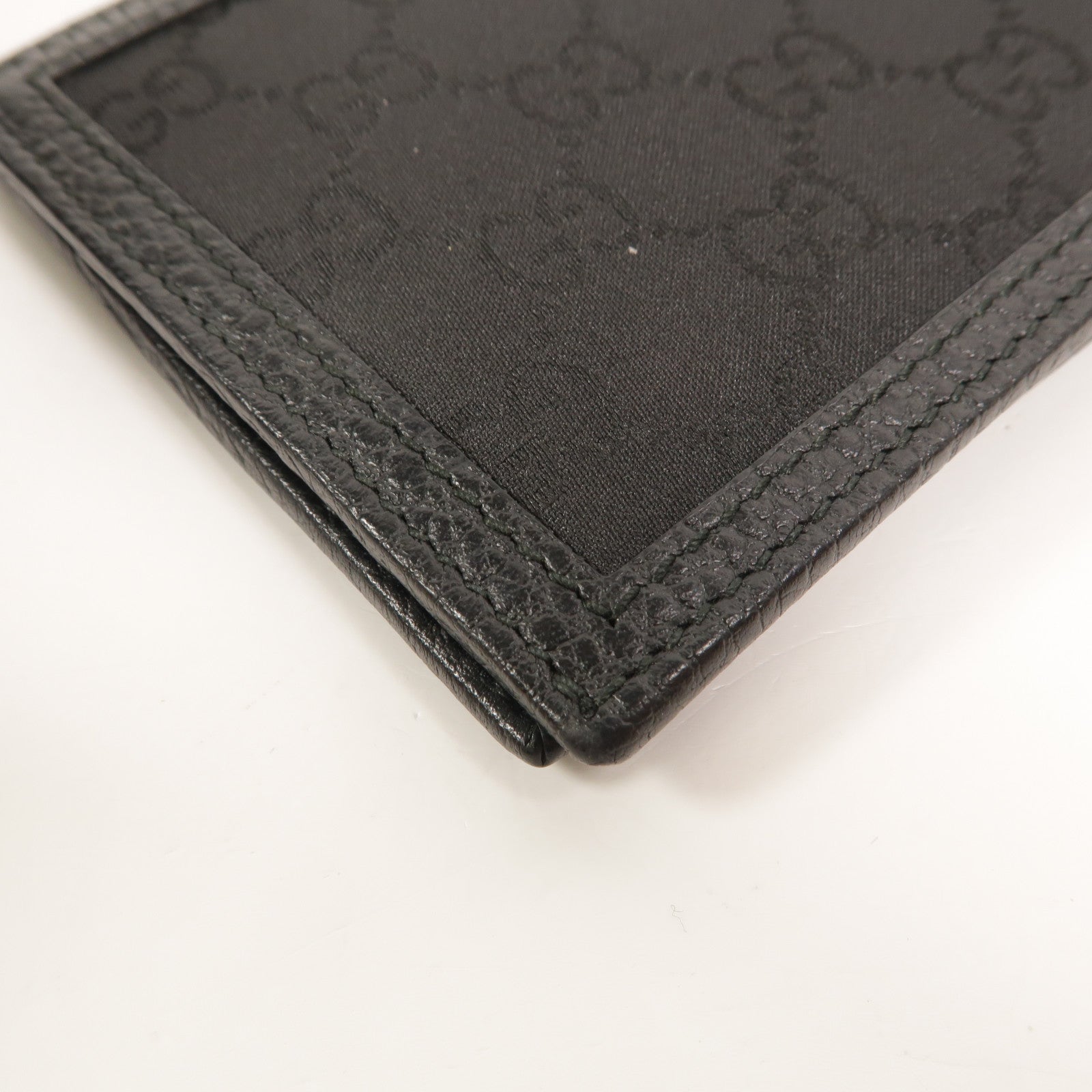 GUCCI 尼龍/牛皮皮革GG Bifold Wallet錢包
