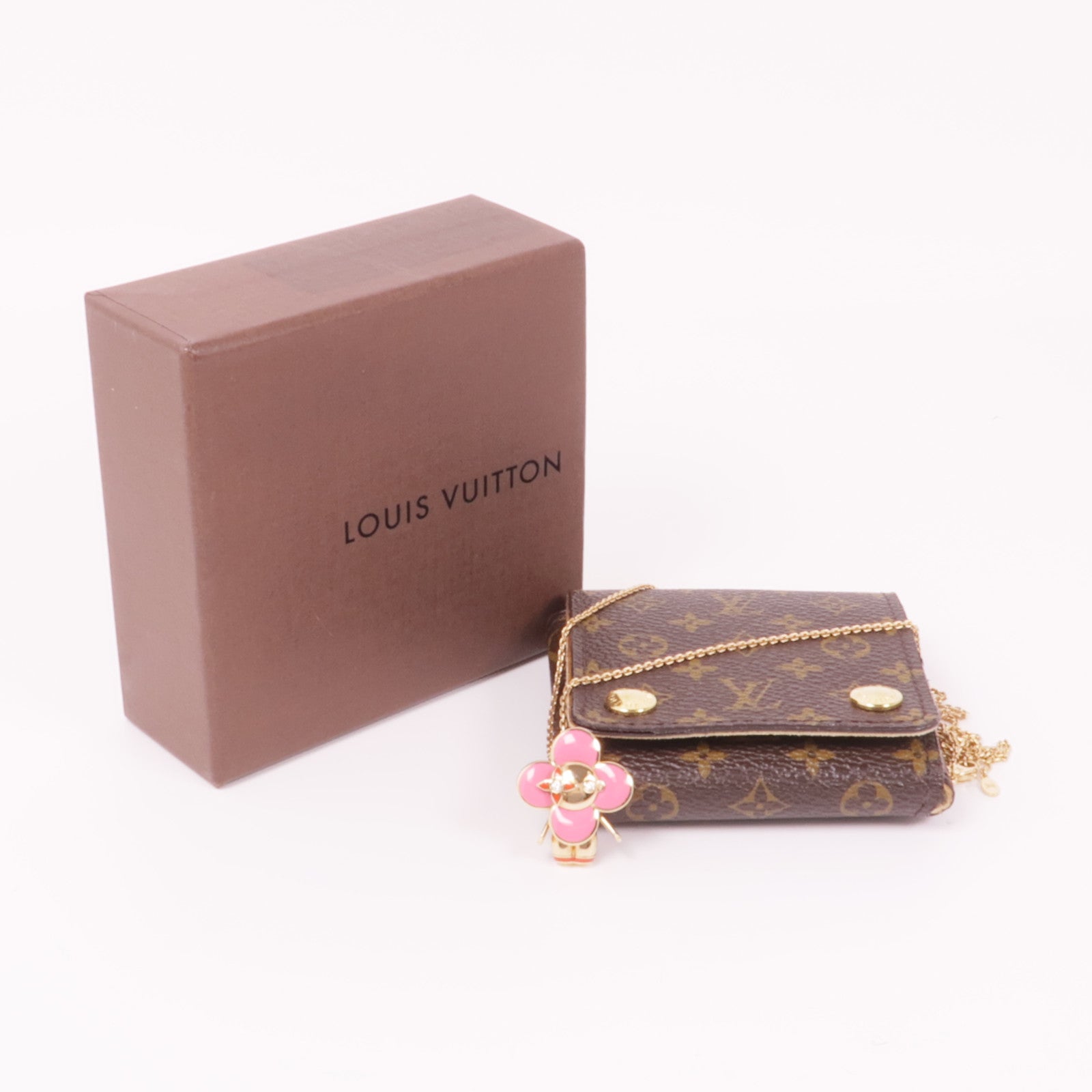 LOUIS VUITTON LV Vivienne Pendant Necklace Diamond 18K Pink Gold