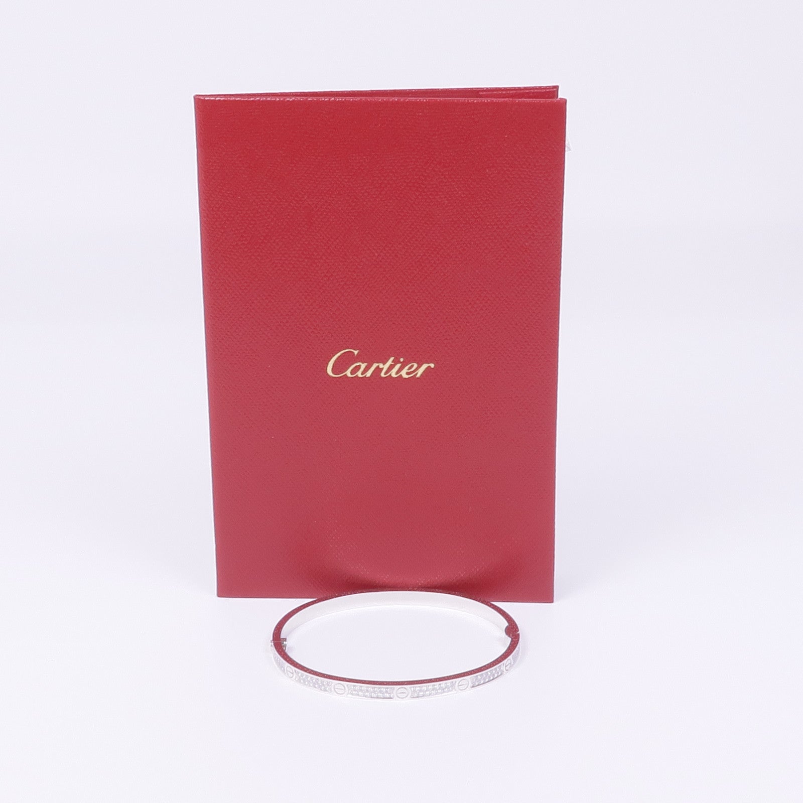 CARTIER 18K白金Love Bracelet Small Model Full DiamondsDiamond Bracelet鑽石手鐲Caritier#16
