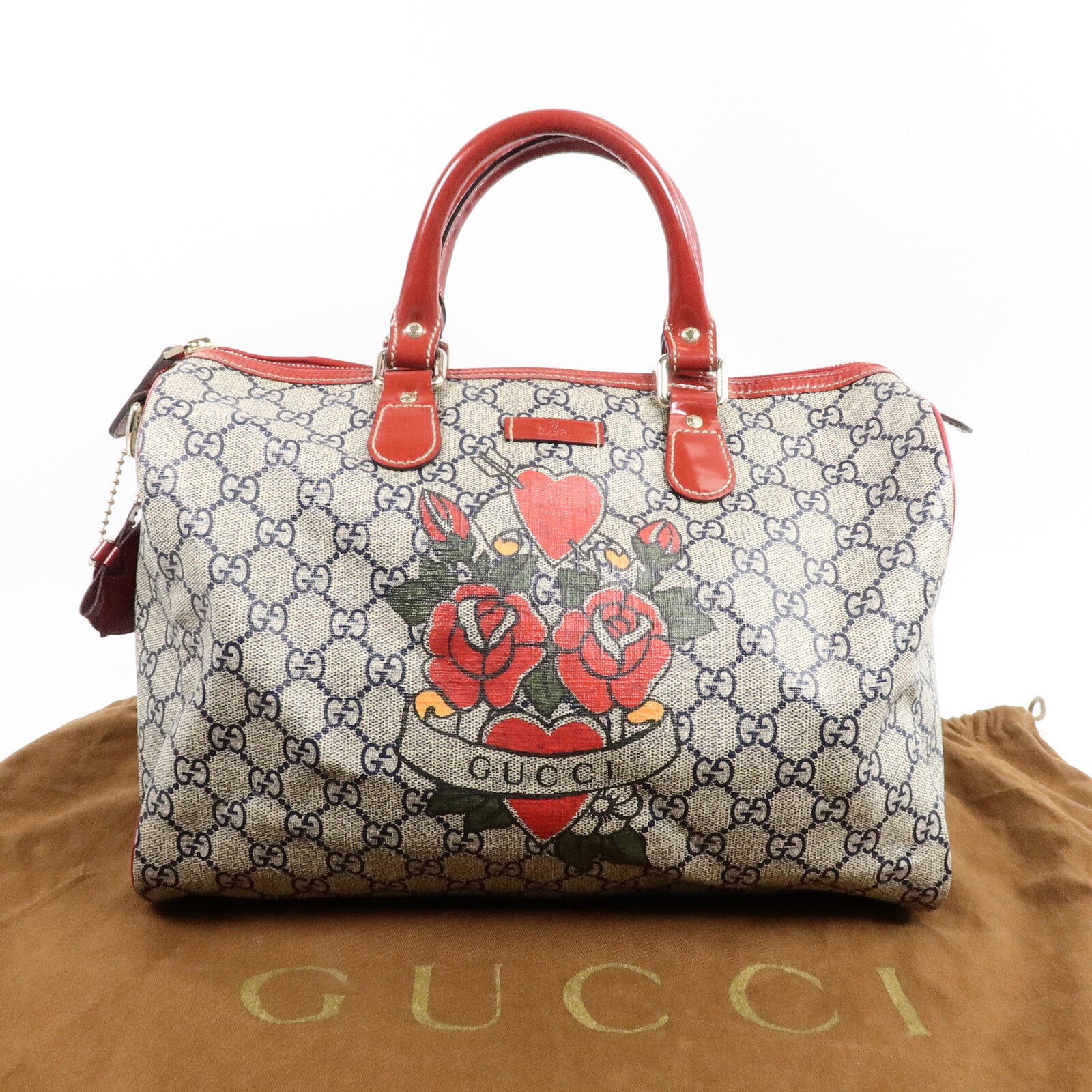 GUCCI 塗層帆布Boston Bag手挽袋