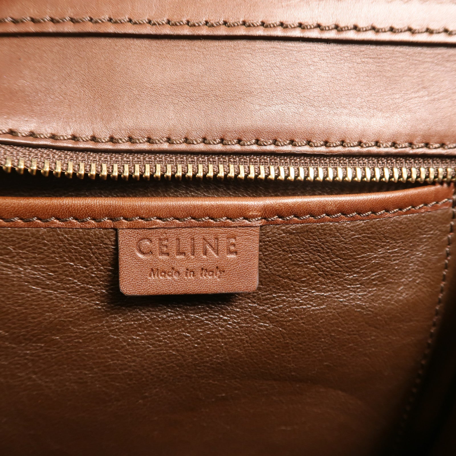 CELINE 羊毛/牛皮皮革Nano Luggage金扣手挽肩背兩用袋