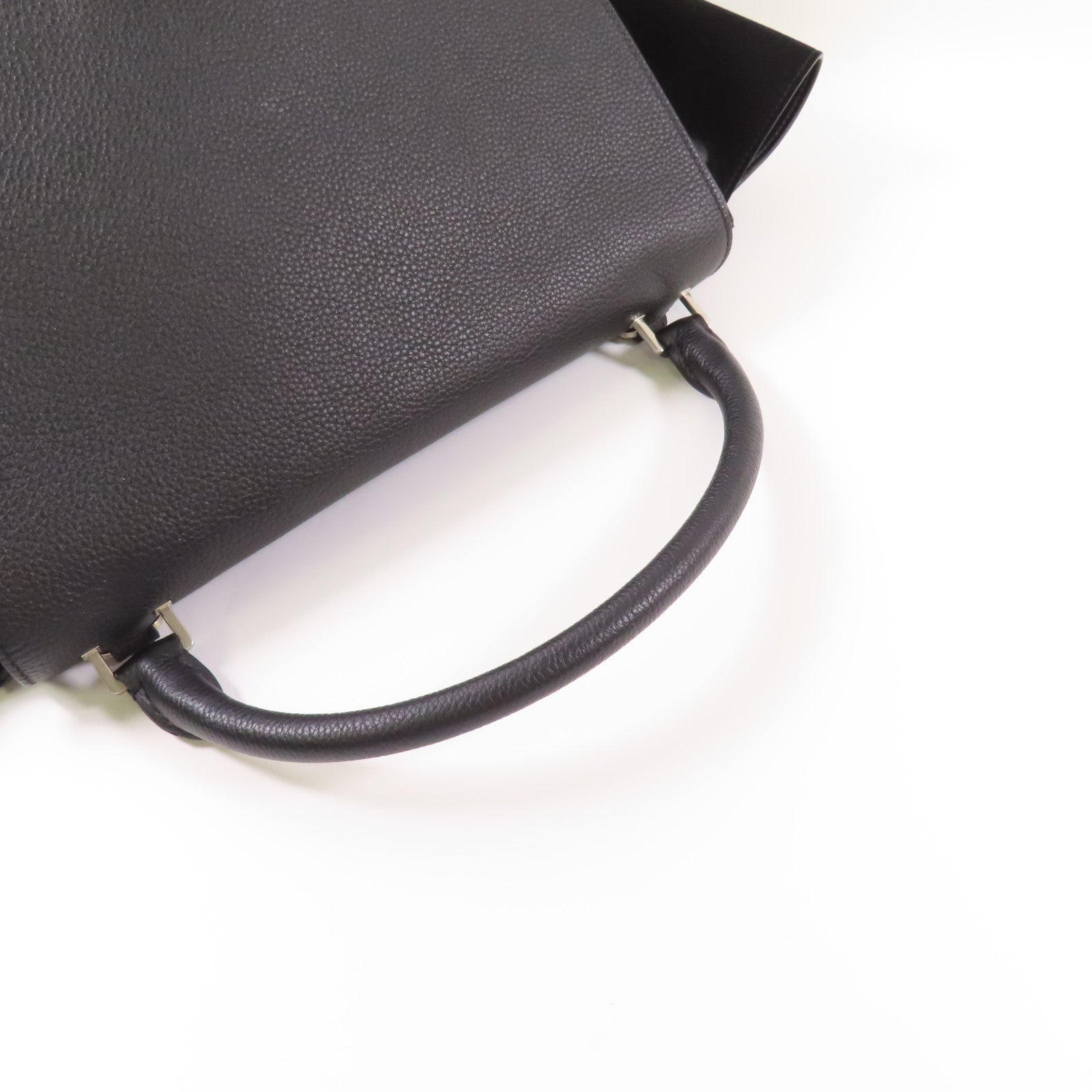 CELINE 牛皮皮革Trapeze銀扣手挽肩背兩用袋