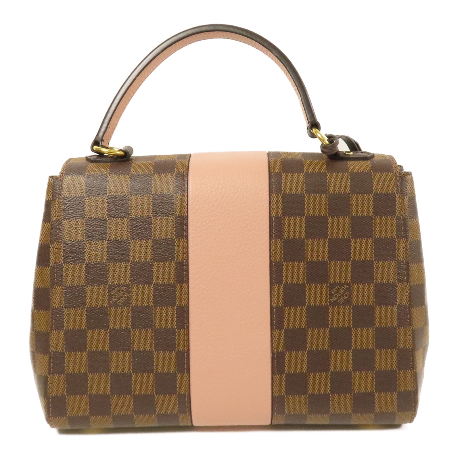 LOUIS VUITTON Damier Bond Street Magnolia金扣手挽肩背兩用袋