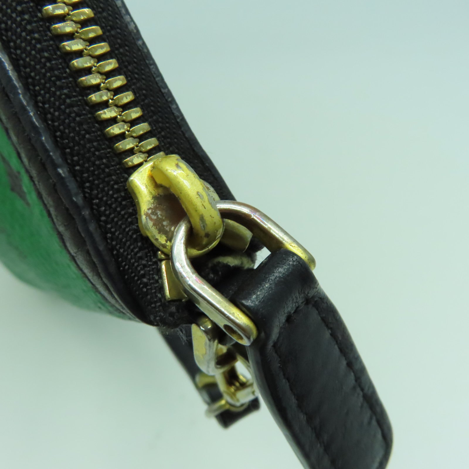 MCM 牛皮皮革Tote Bag金扣肩背袋綠色