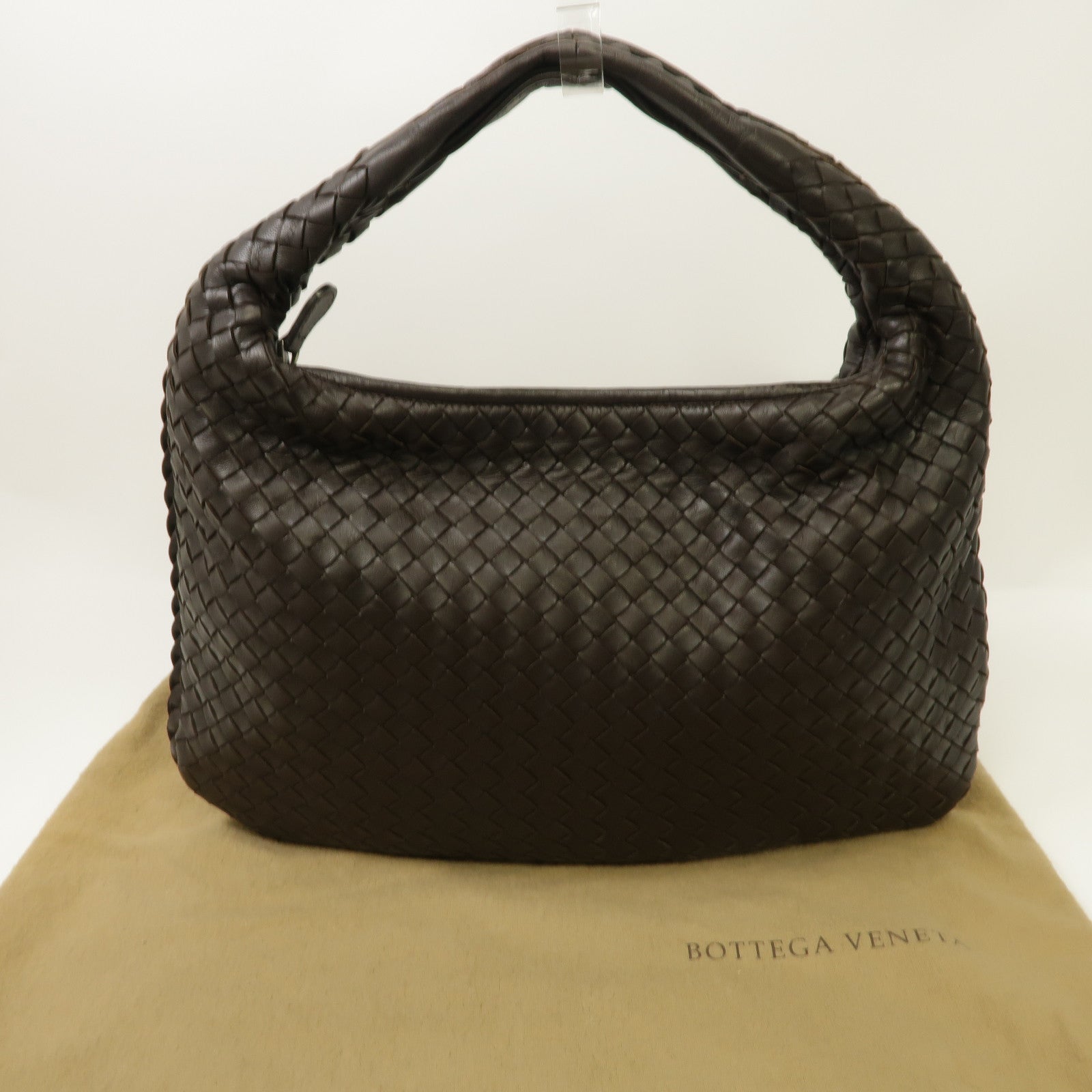 BOTTEGA VENETA 織紋皮革Shoulder Bag肩背袋啡色