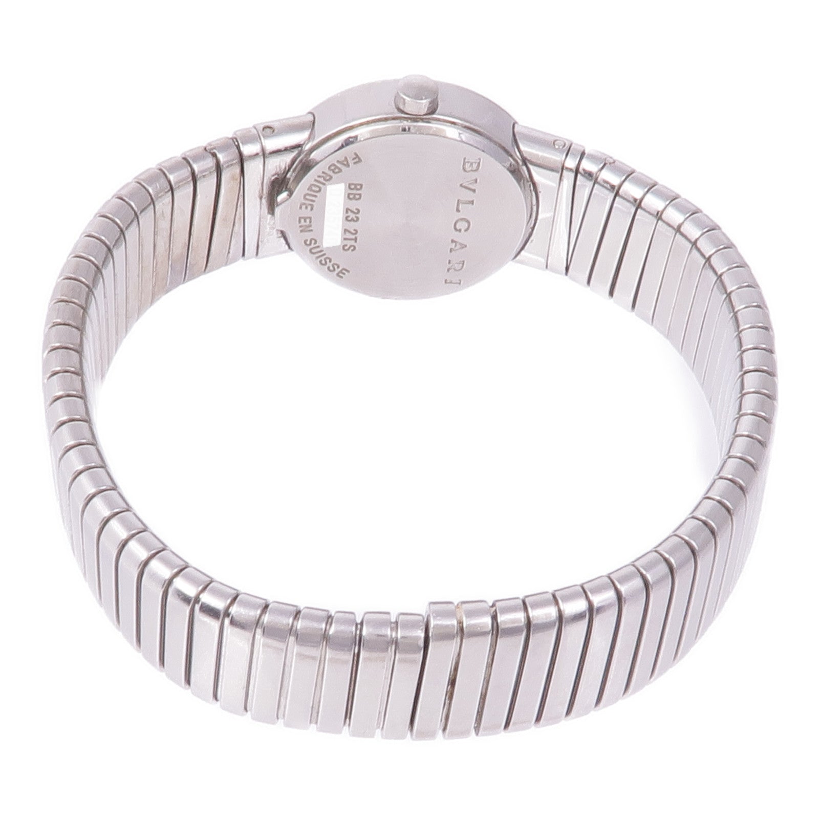 BVLGARI Tubogas BB232TS Quartz Watch Stainless Steel  Black