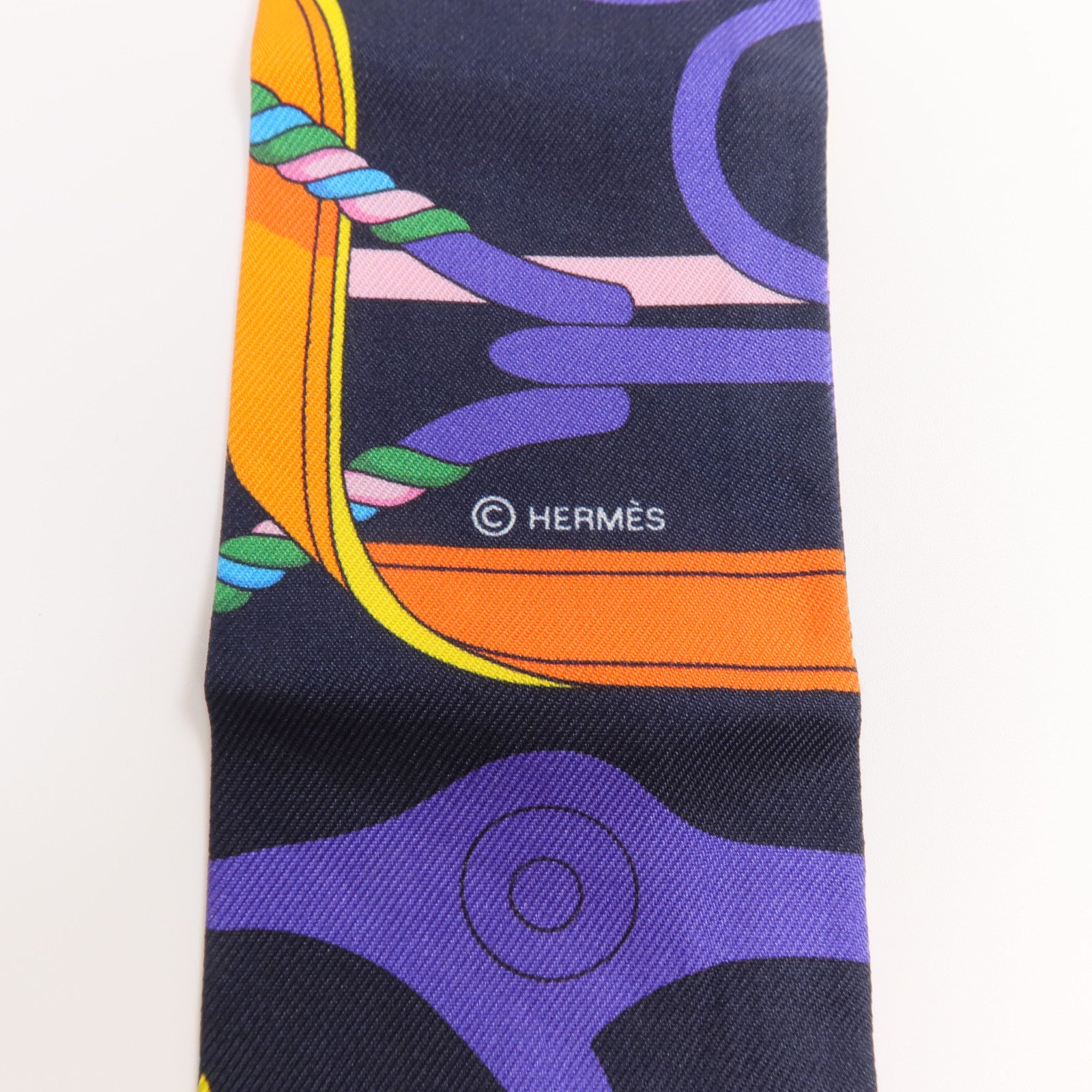 HERMES 【激減優惠】絲質Twilly絲巾