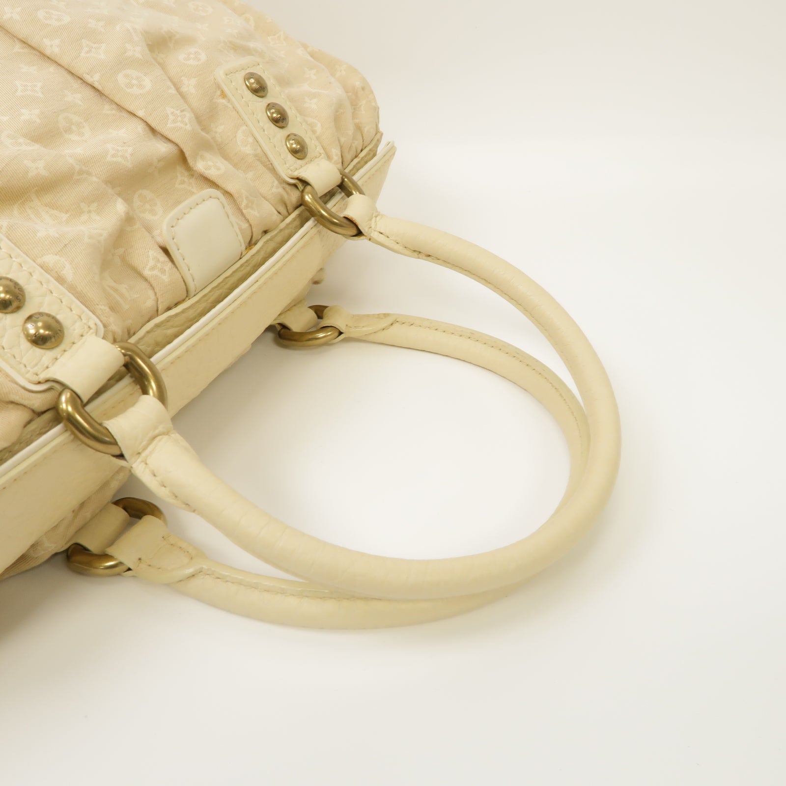 LOUIS VUITTON 【激減優惠】Monogram Mini帆布Trapeze GM金扣手挽袋米色