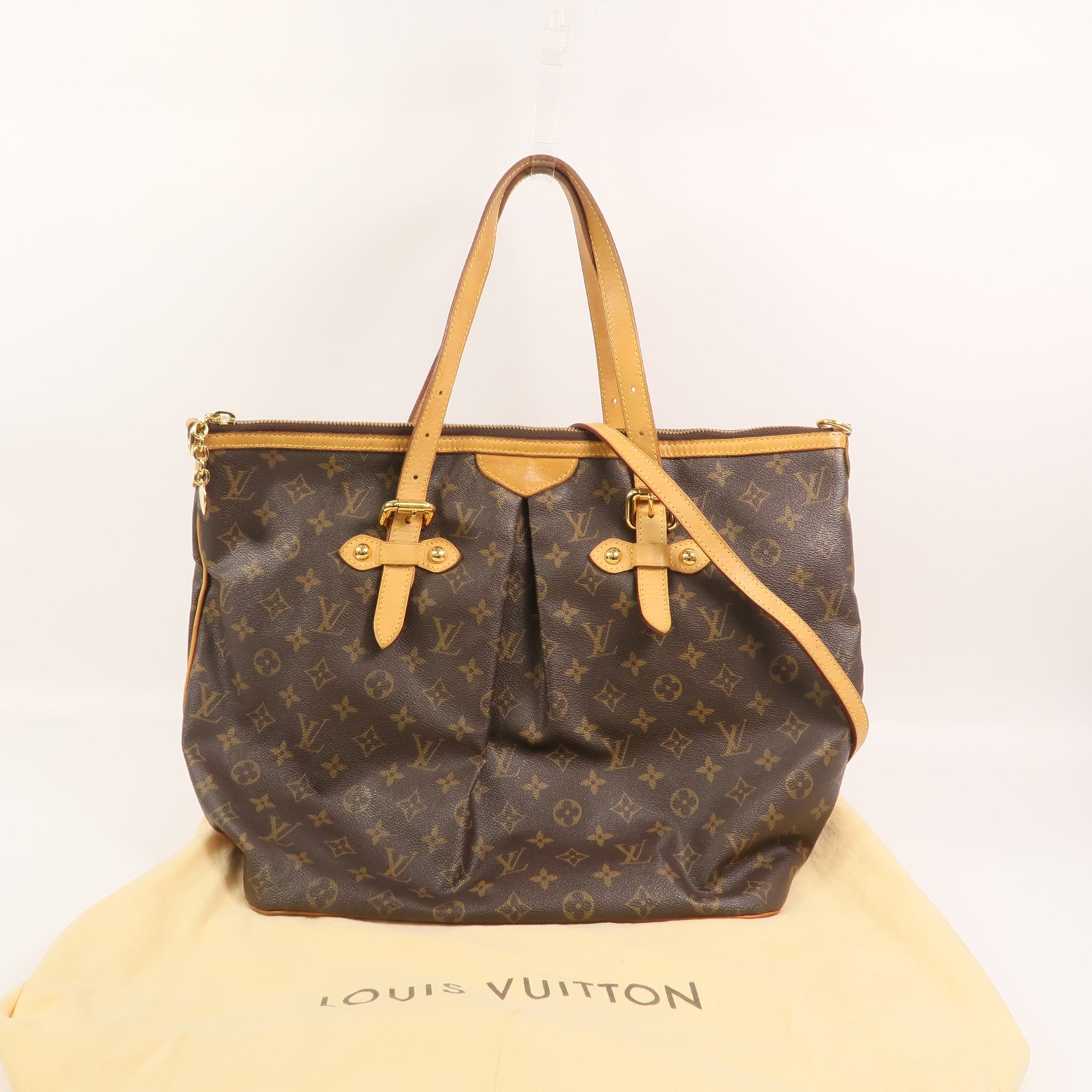 LOUIS VUITTON Monogram Palermo GM金扣手挽肩背兩用袋