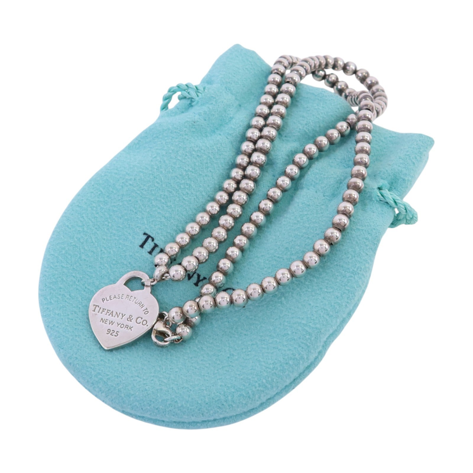TIFFANY＆CO 925純銀Heart Necklcae銀扣項鏈
