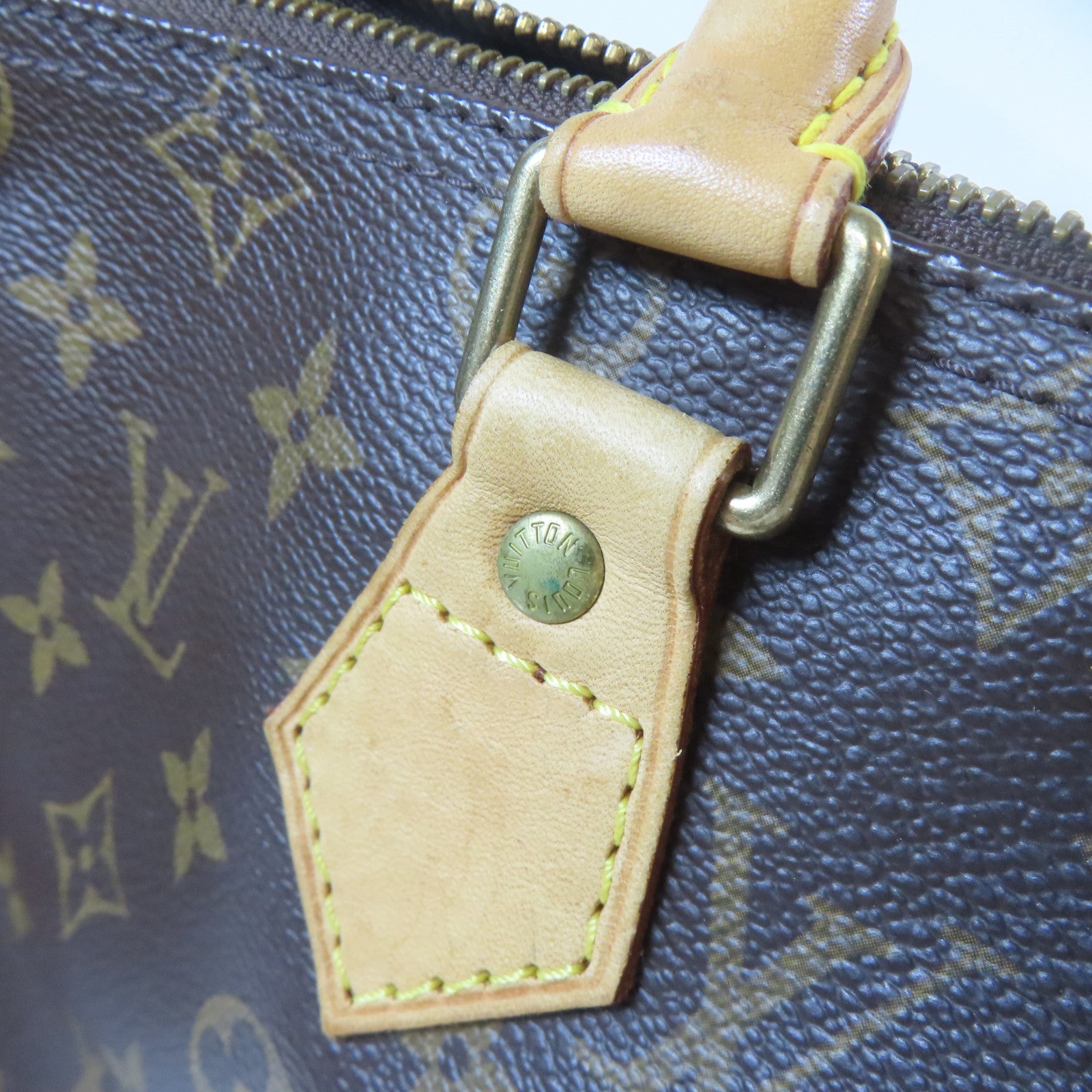 LOUIS VUITTON Monogram Speedy 25金扣手挽袋啡色