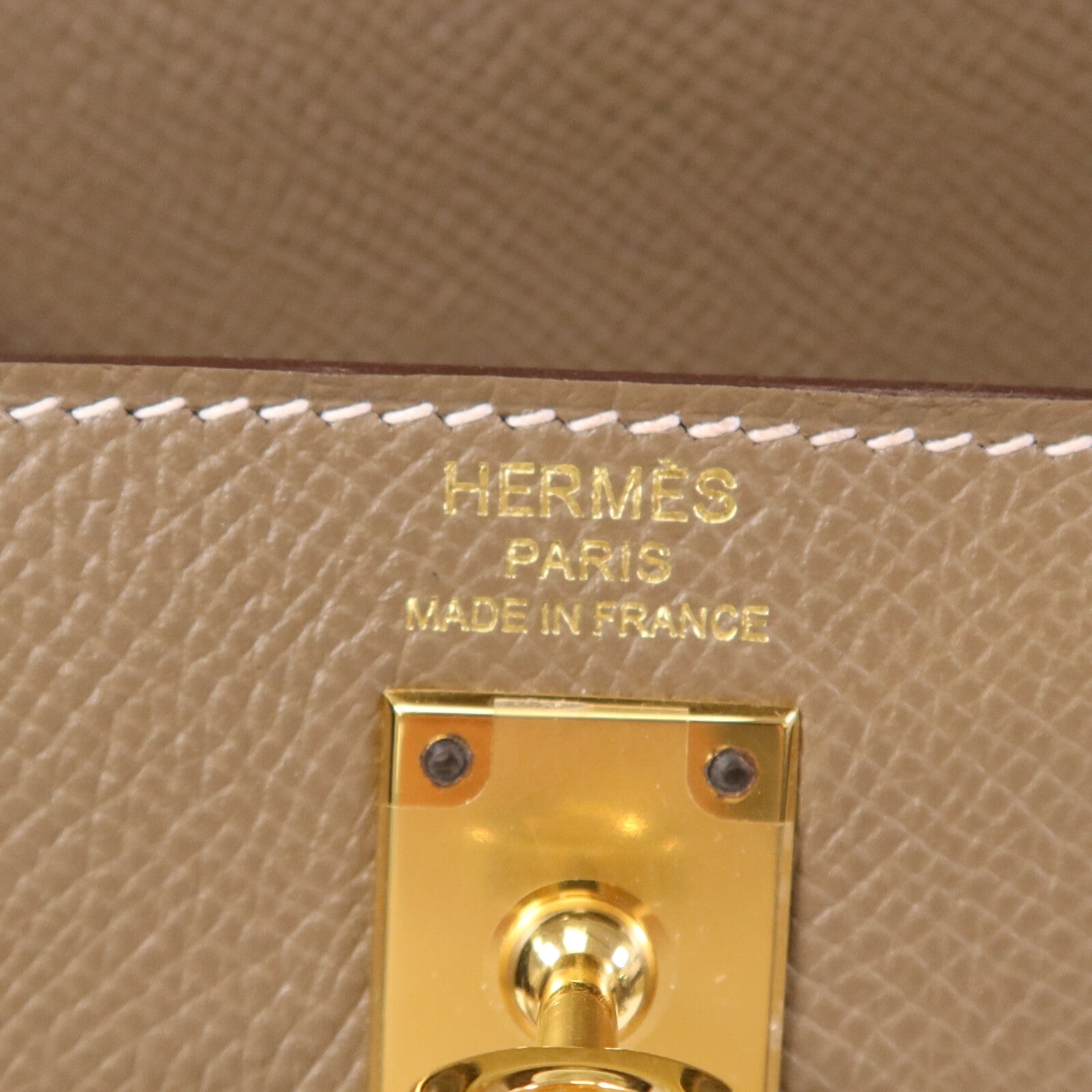 HERMES Epsom皮革Kelly 25金扣手挽肩背兩用袋