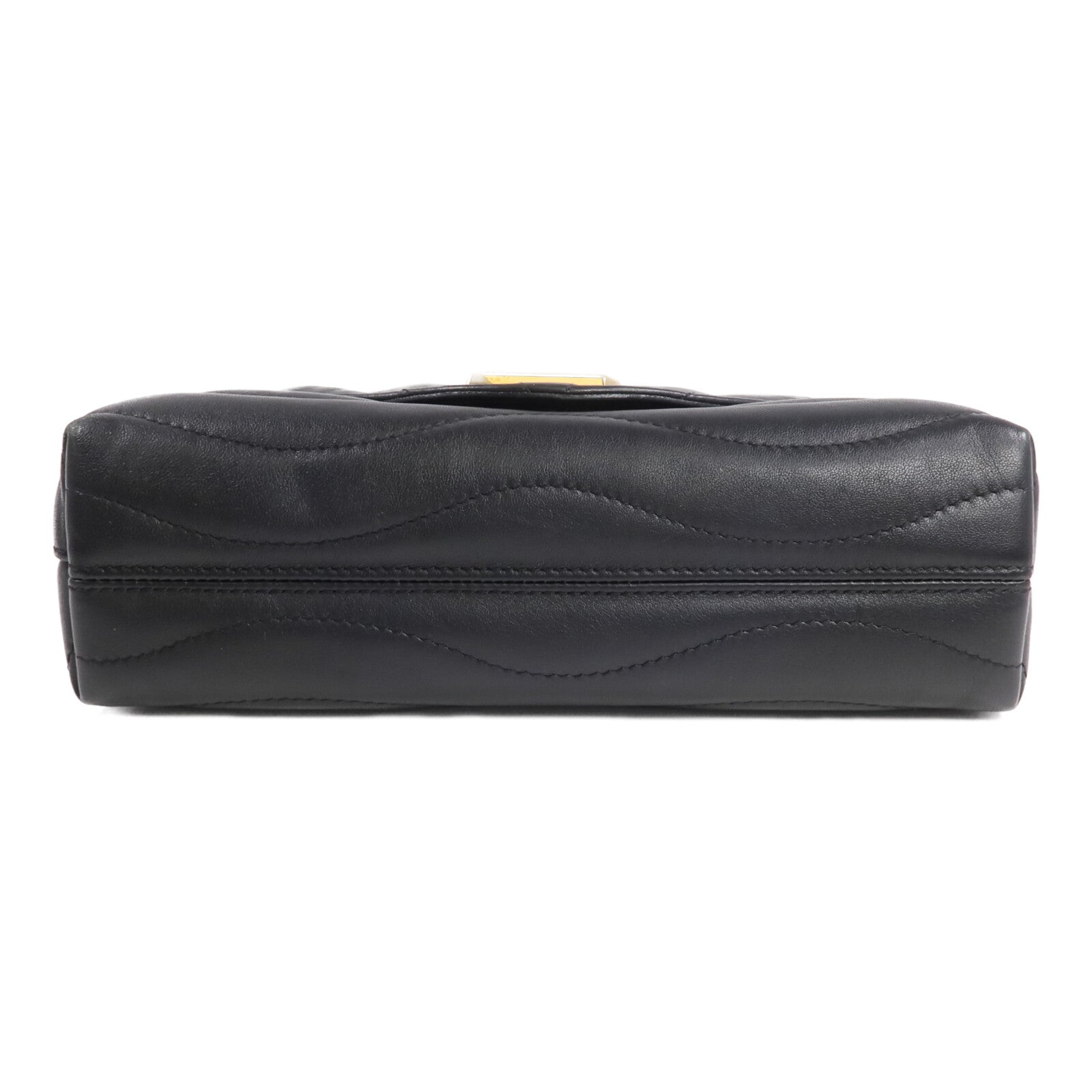 LOUIS VUITTON 牛皮皮革New Wave Chain Bag MM金扣鏈帶肩背袋