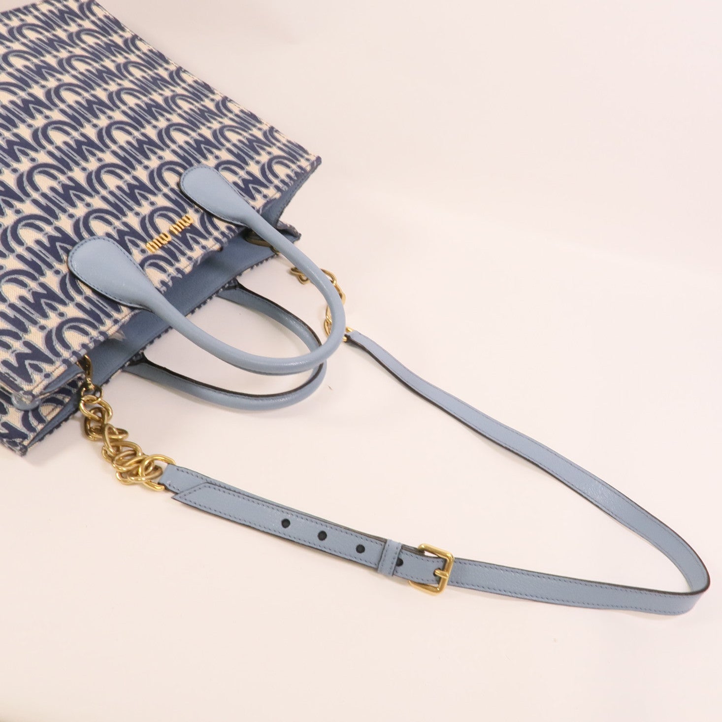 Miu Miu 帆布2way Shoulder手挽肩背兩用袋