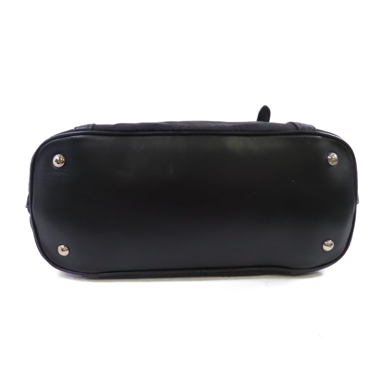 PRADA【激減優惠】 尼龍Tessuto 2Way Shoulder Bag銀扣手挽肩背袋兩用袋黑色