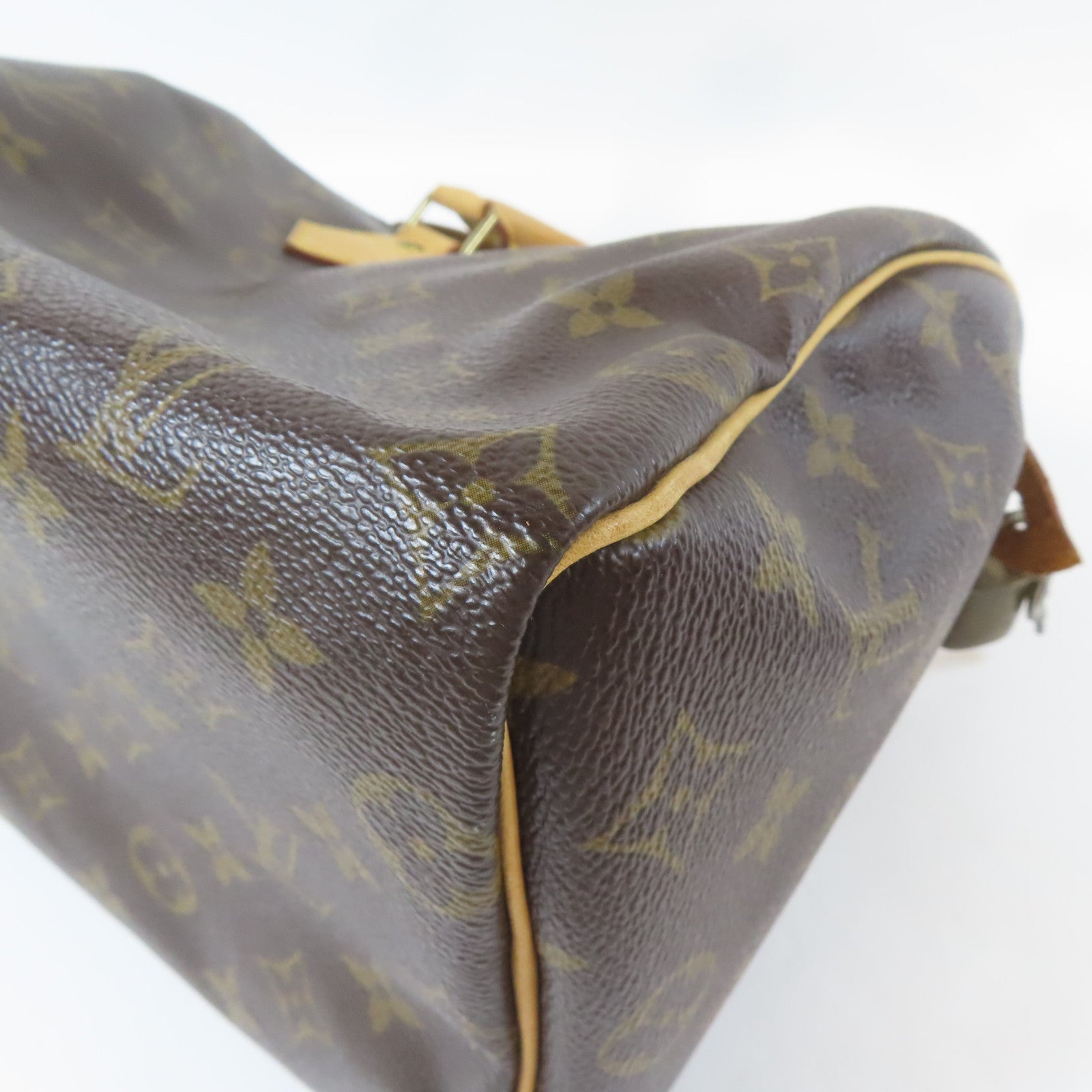 LOUIS VUITTON Monogram Speedy 25金扣手挽袋啡色