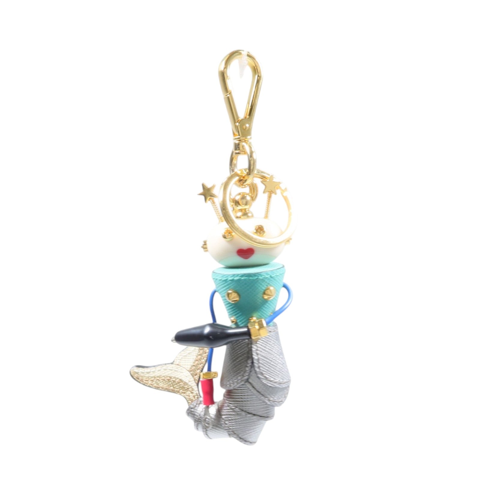 PRADA Saffiano皮革/金屬Resin Ariel The Mermaid Charm掛飾