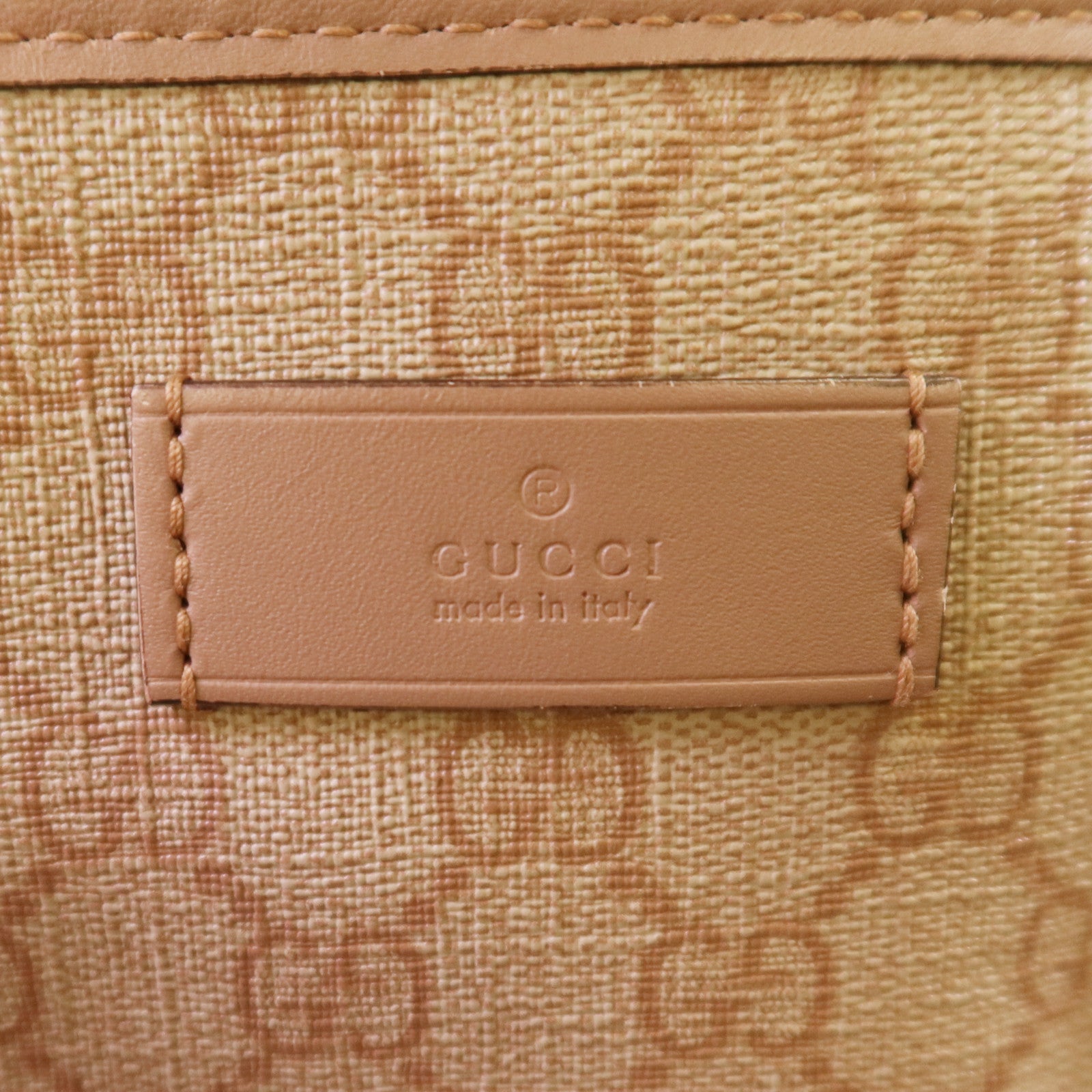 GUCCI 塗層帆布Tote Bag金扣肩背袋