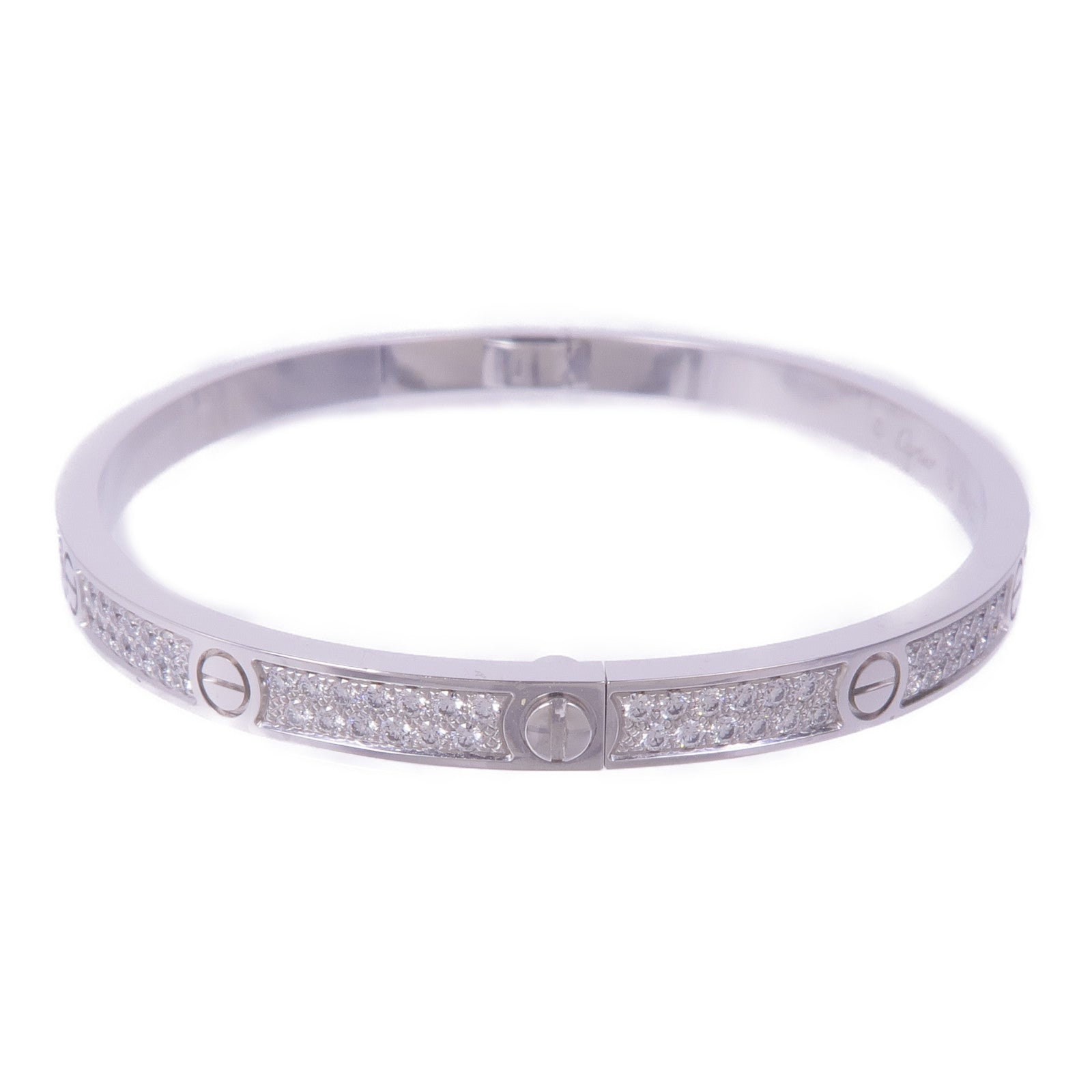 CARTIER 18K白金Love Bracelet Small Model Full DiamondsDiamond Bracelet鑽石手鐲Caritier#16