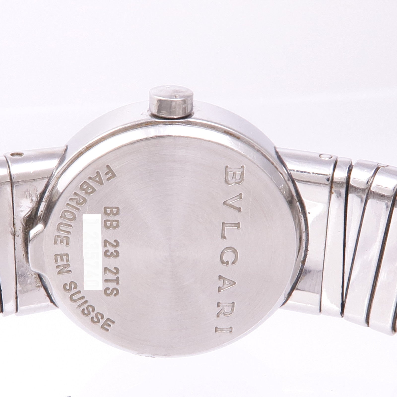 BVLGARI Tubogas BB232TS Quartz Watch Stainless Steel  Black