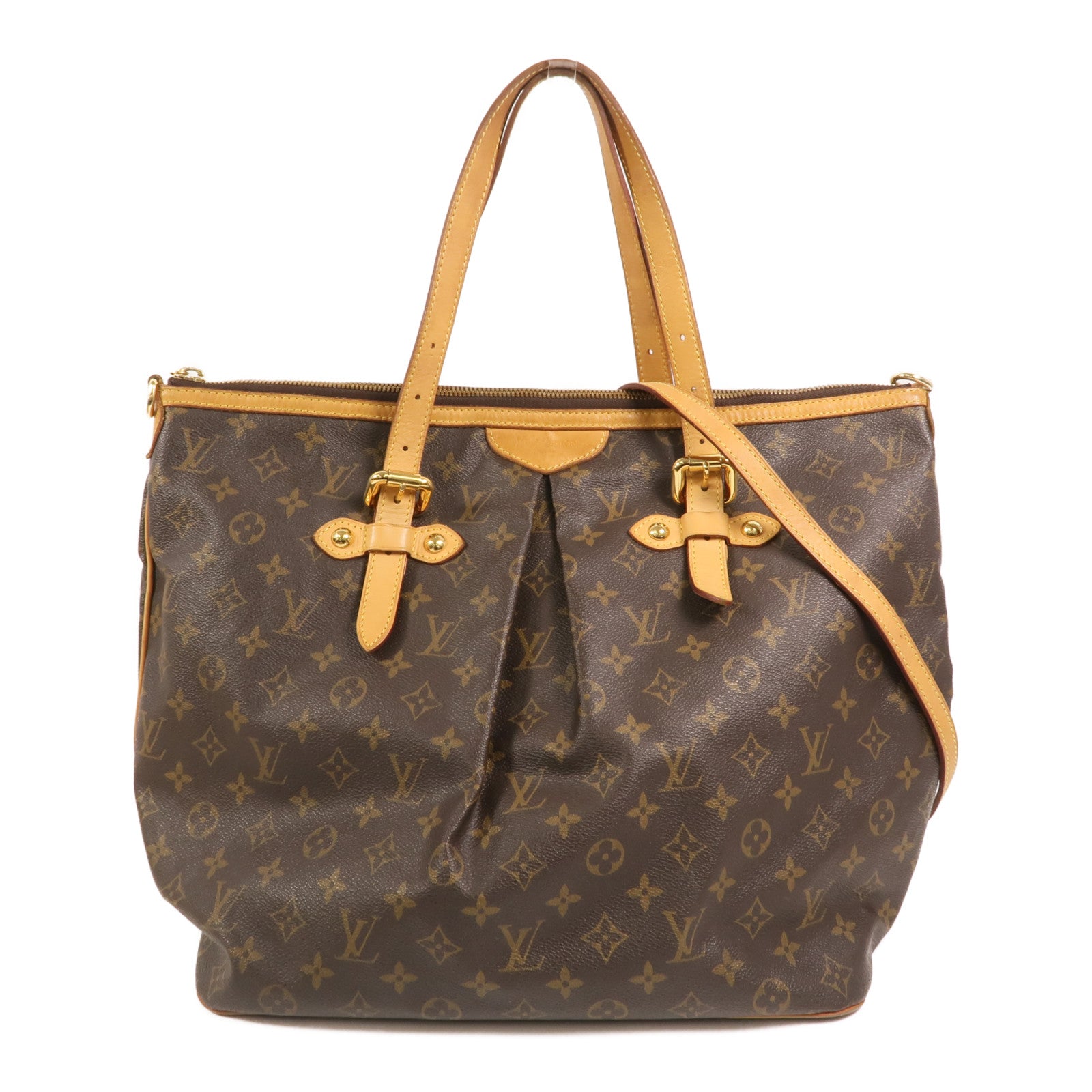 LOUIS VUITTON Monogram Palermo GM金扣手挽肩背兩用袋
