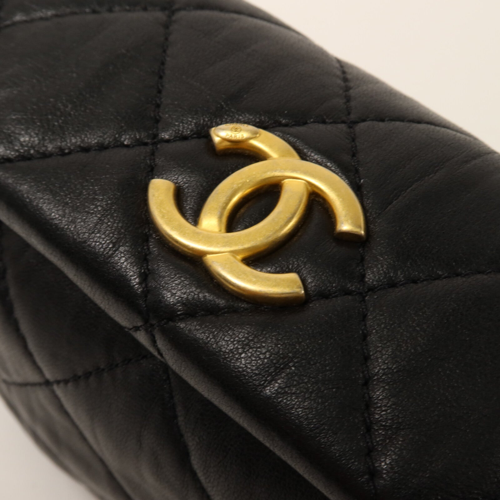 CHANEL 羊皮皮革Hobo Bag鏈帶手挽肩背兩用袋