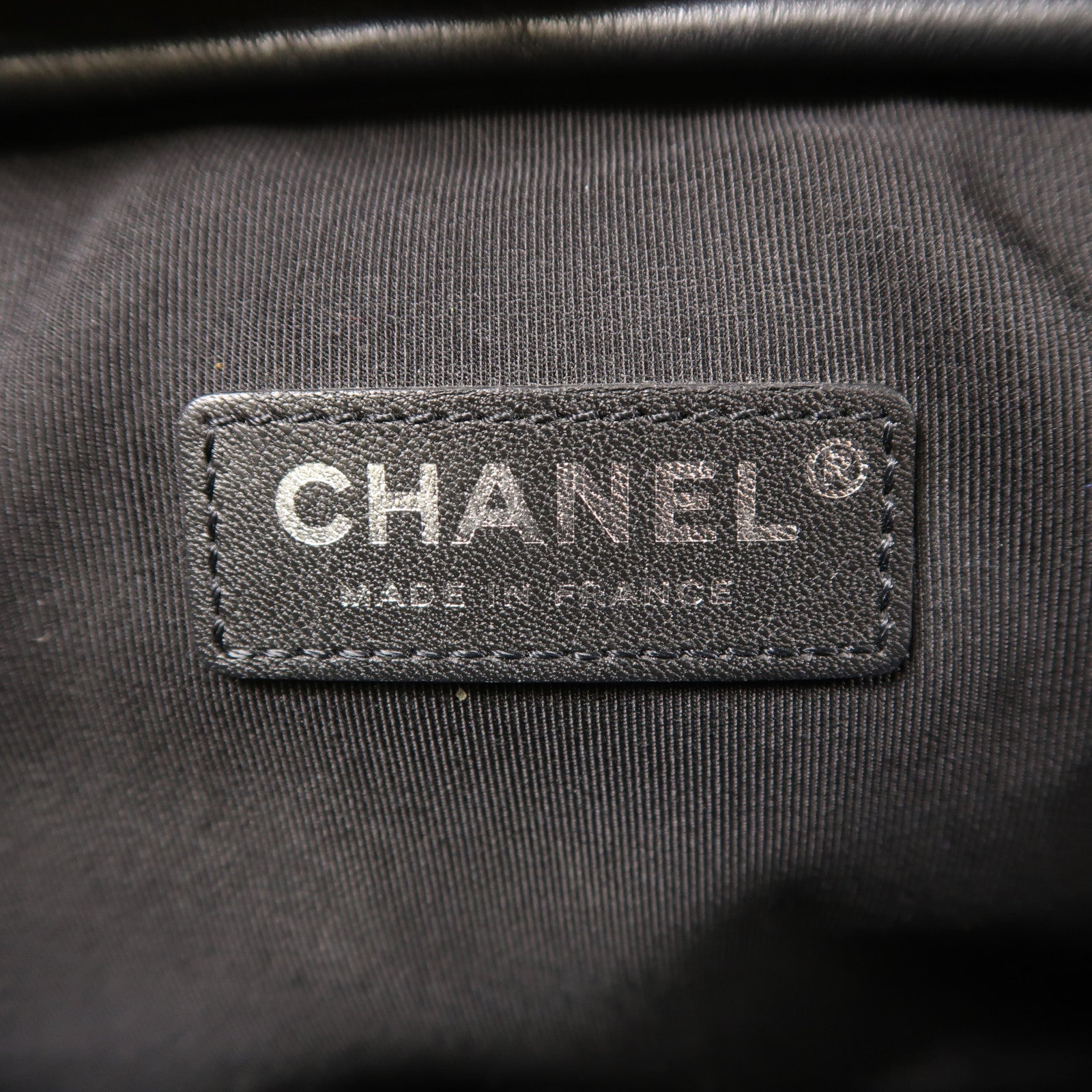 CHANEL 羊皮皮革Chain Shoulder銀扣鏈帶肩背袋
