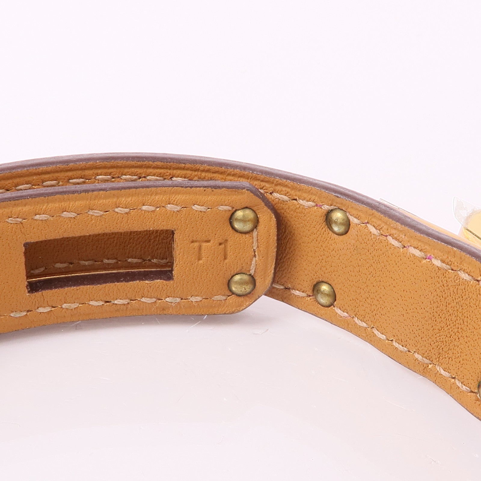 HERMES Swift皮革Kelly Double Tour金扣手帶Magnolia