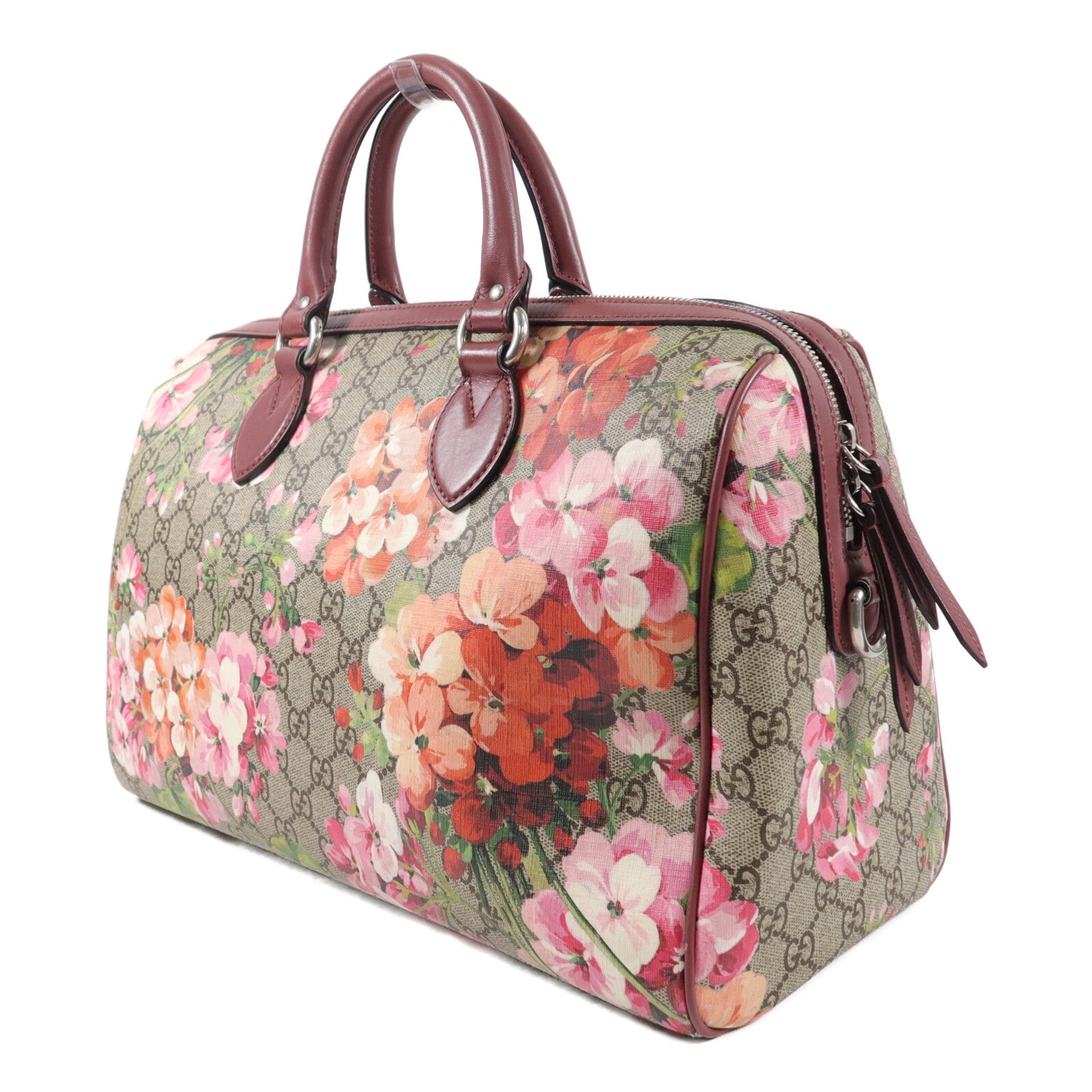 GUCCI 塗層帆布Blooms Boston波士頓包