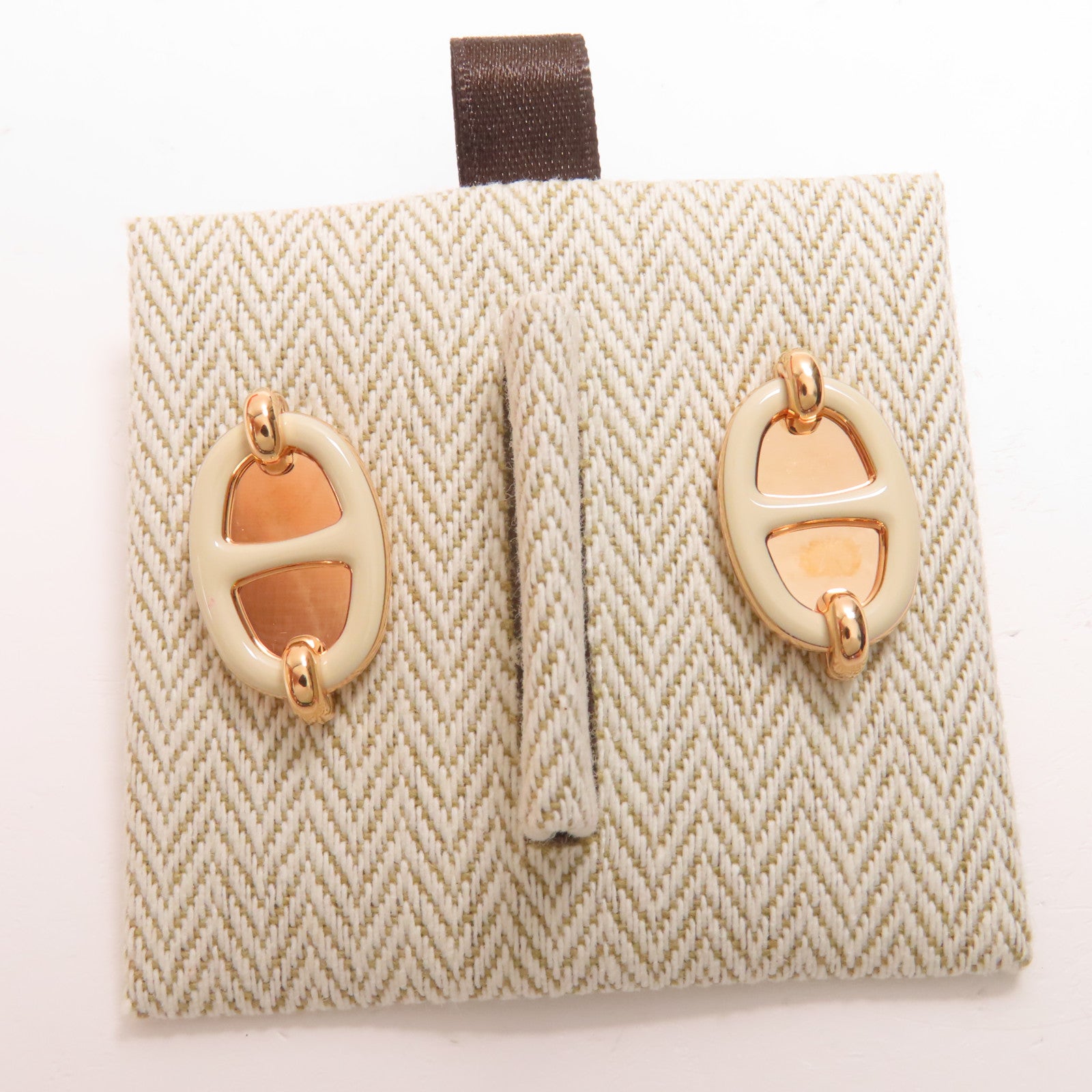 HERMES 【激減優惠】金屬Mini Maillon耳環