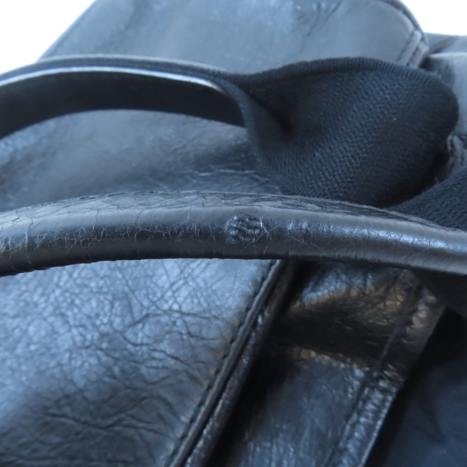 BALENCIAGA 牛皮皮革Cabas Tote Bag銀扣手挽袋黑色