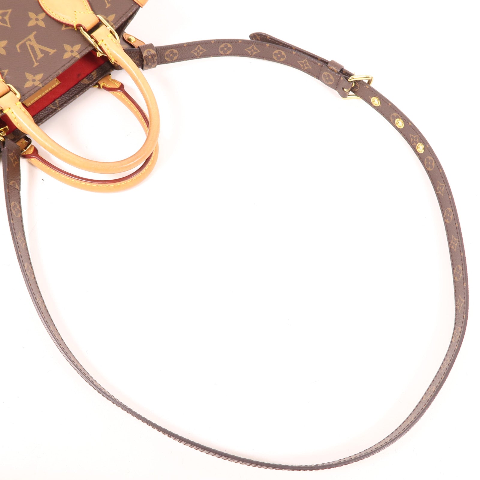 LOUIS VUITTON LV GHW Sac Plat BB 2 Way Shoulder Handbag M45847 Monogram Brown