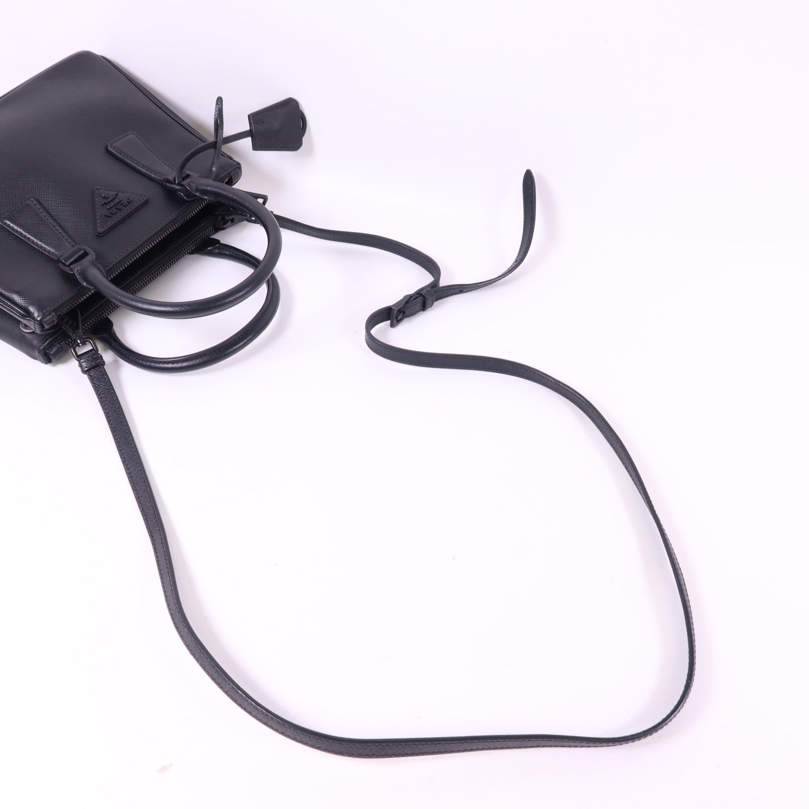 PRADA Saffiano皮革Galleria Nano手挽肩背兩用袋