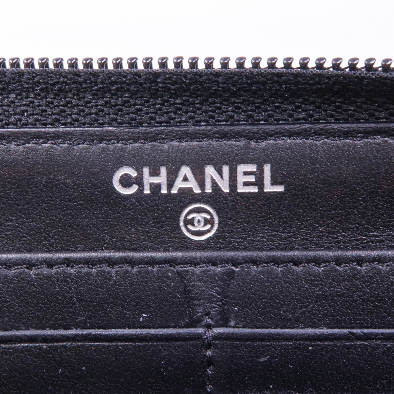 CHANEL 牛皮皮革Boy Long Wallet銀扣長錢包