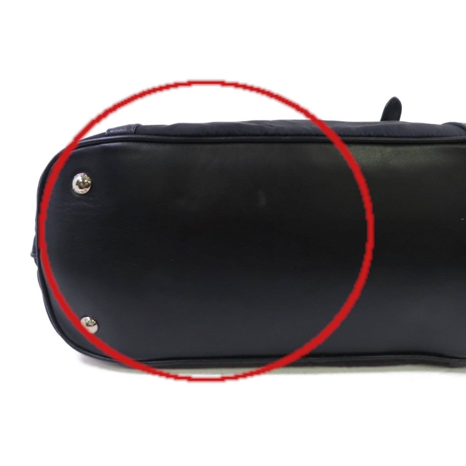 PRADA【激減優惠】 尼龍Tessuto 2Way Shoulder Bag銀扣手挽肩背袋兩用袋黑色