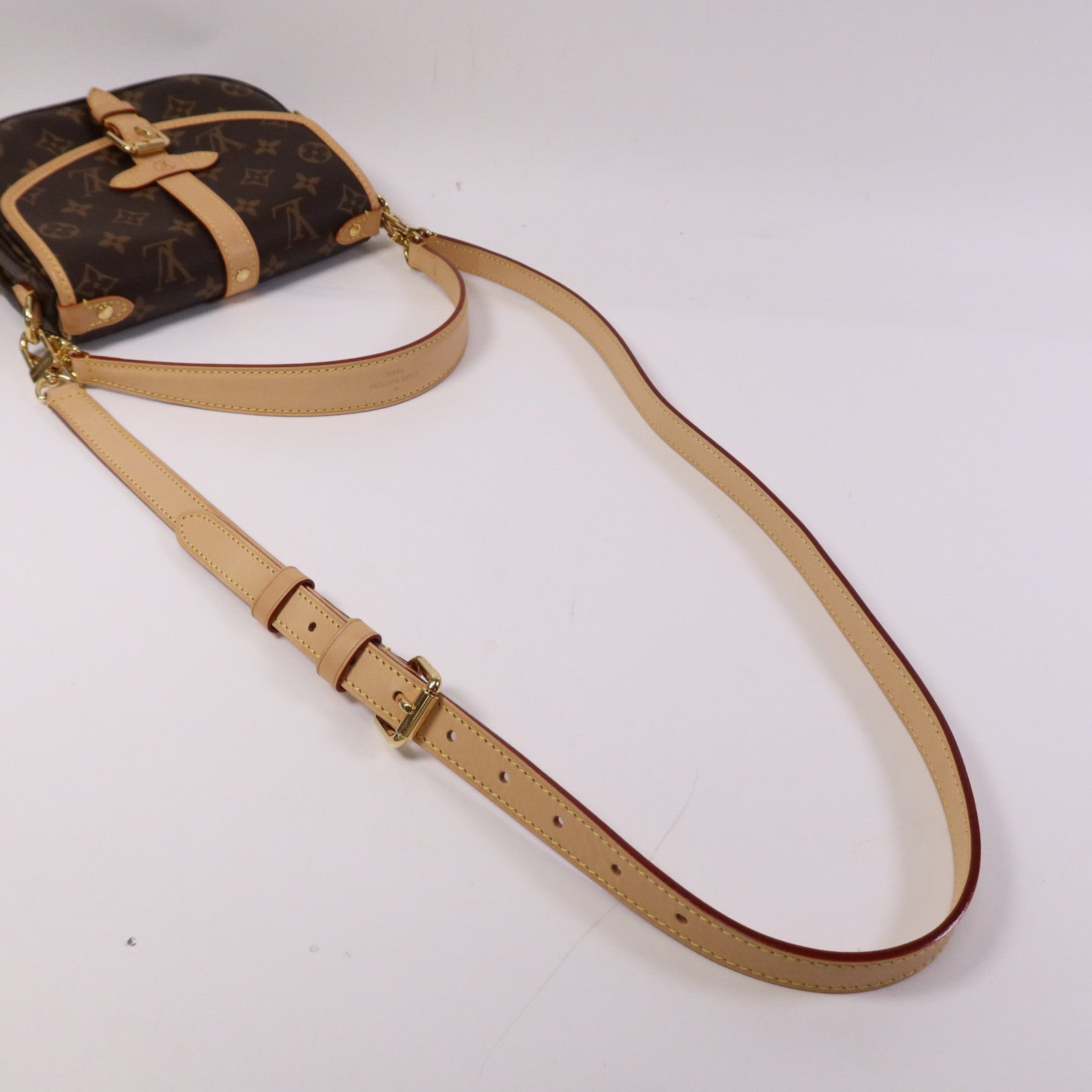 LOUIS VUITTON Monogram Saumur BB金扣手挽肩背兩用袋