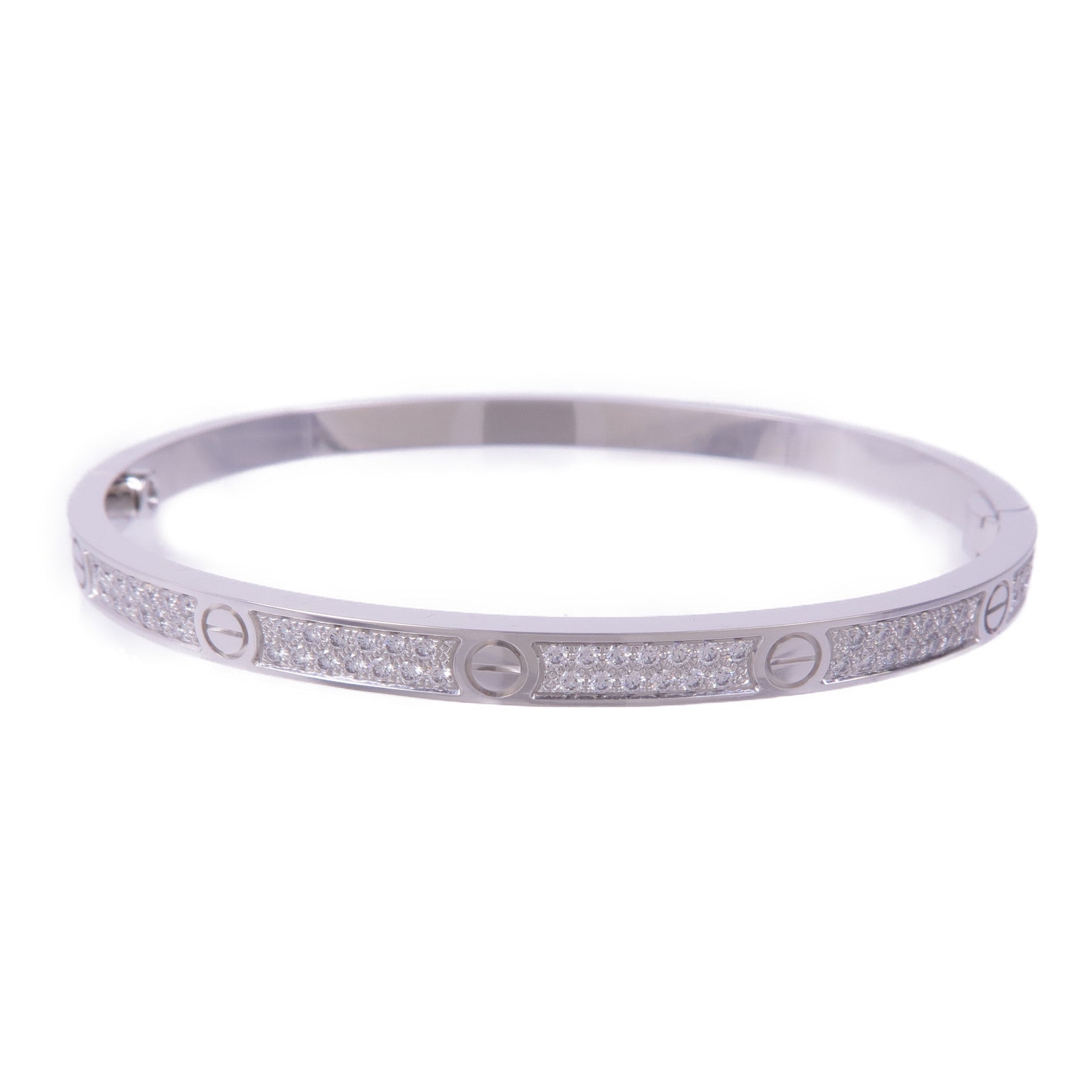 CARTIER 18K白金Love Bracelet Small Model Full DiamondsDiamond Bracelet鑽石手鐲Caritier#16