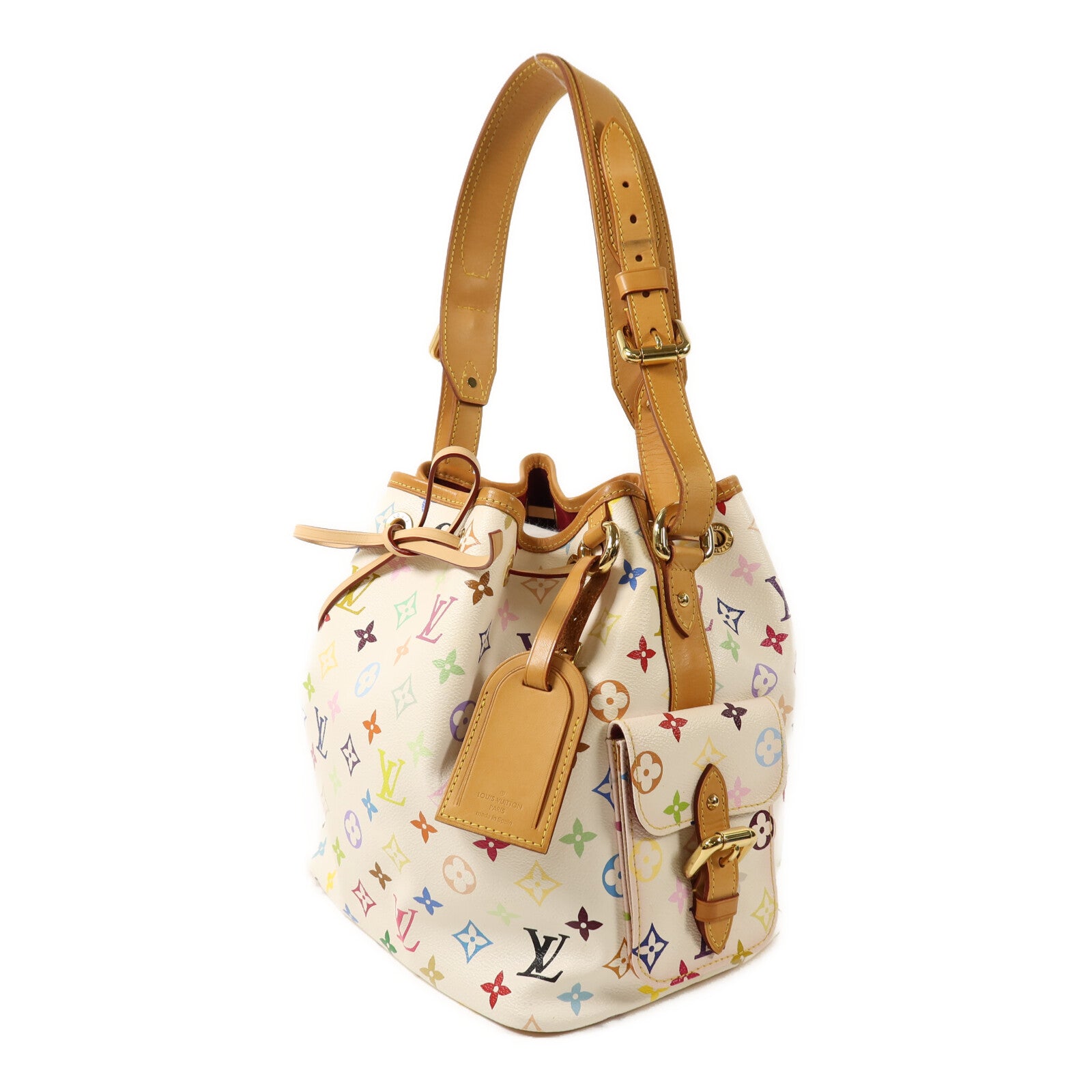 LOUIS VUITTON Monogram Multicolore Petit Noe金扣肩背袋